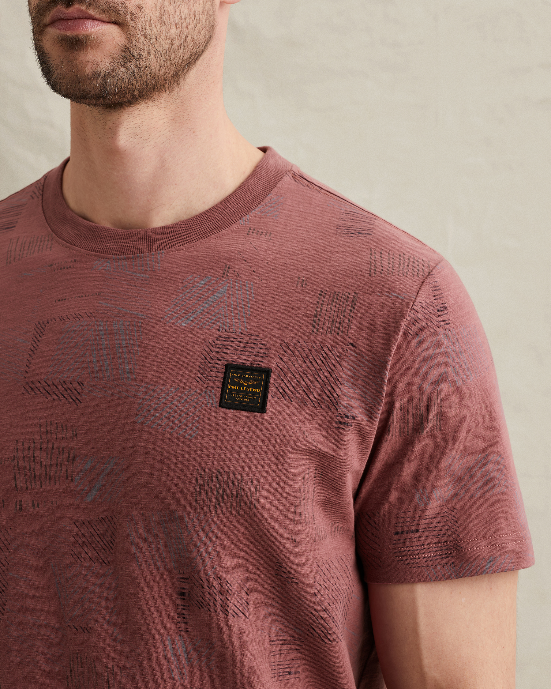 PME Legend T-shirt with allover print and slub effectx