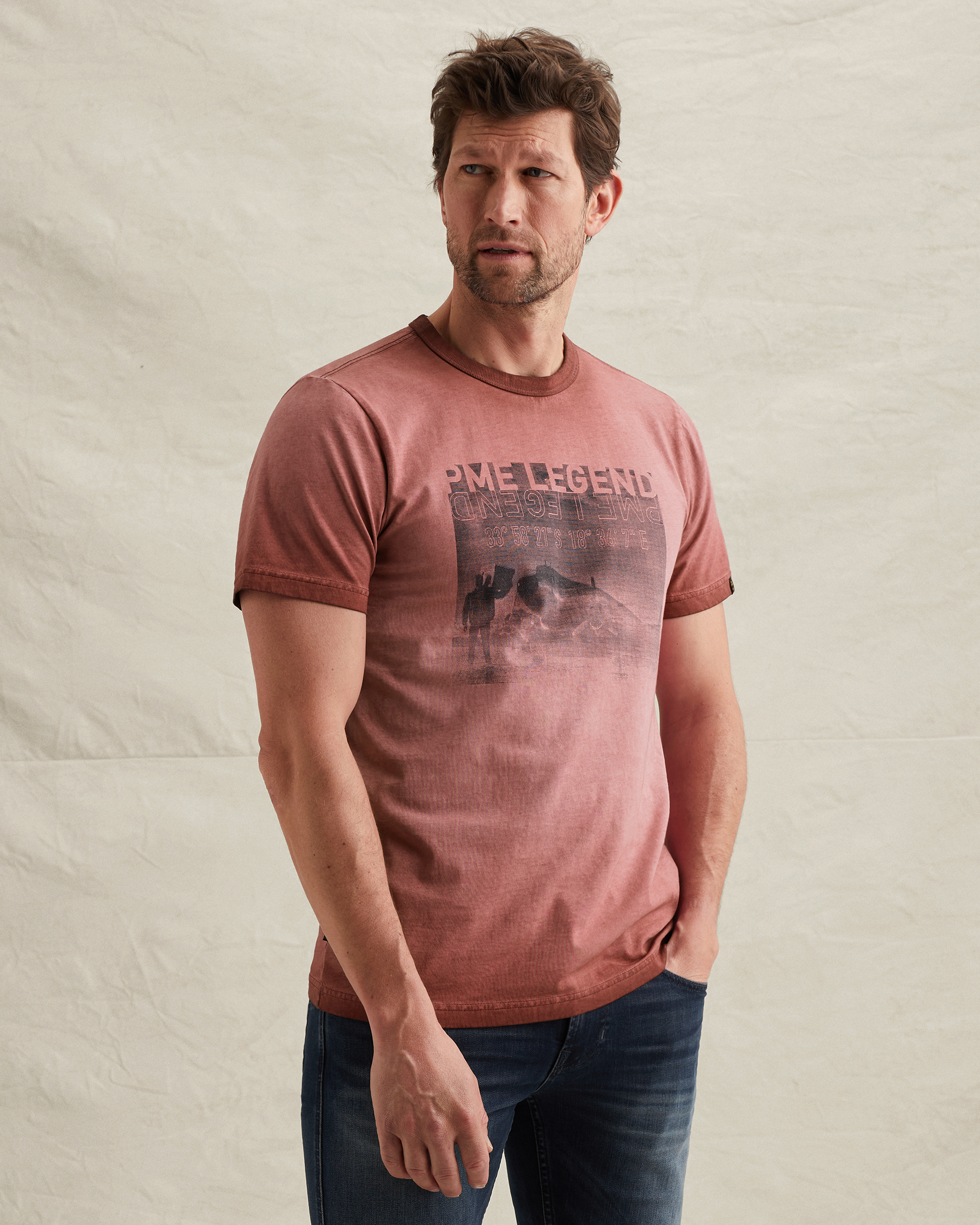 PME Legend T-shirt with artwork and cold-dye washx
