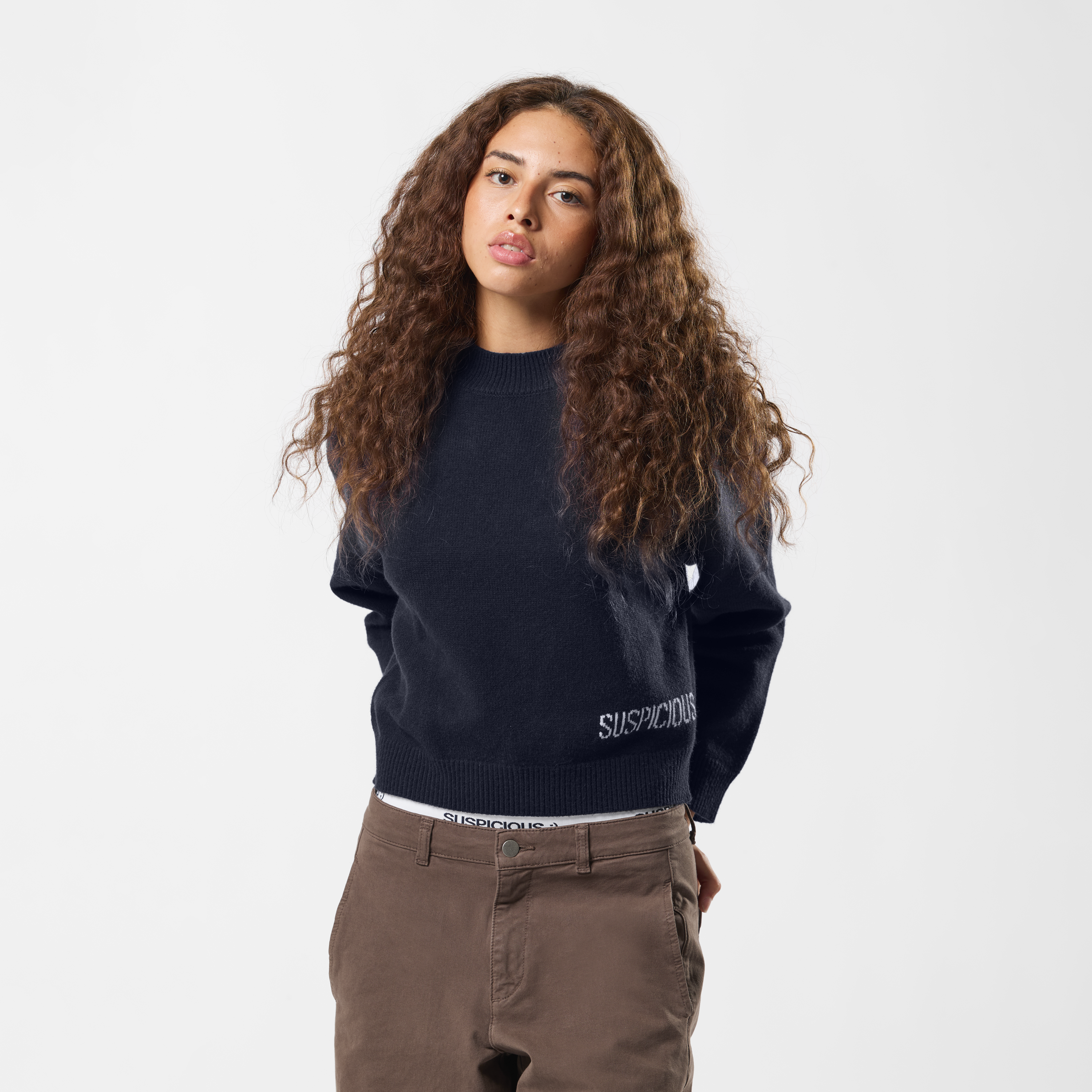Suspicious Antwerp Winter2 / Core W High Neck Knit - Navy