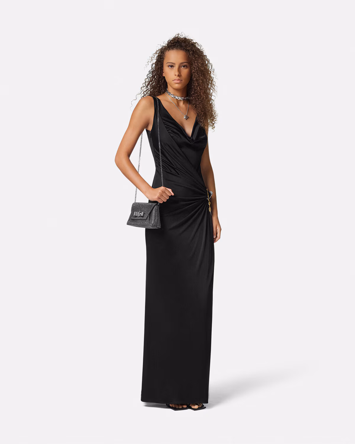 Versace Crystal Gianni Ribbon Clutch