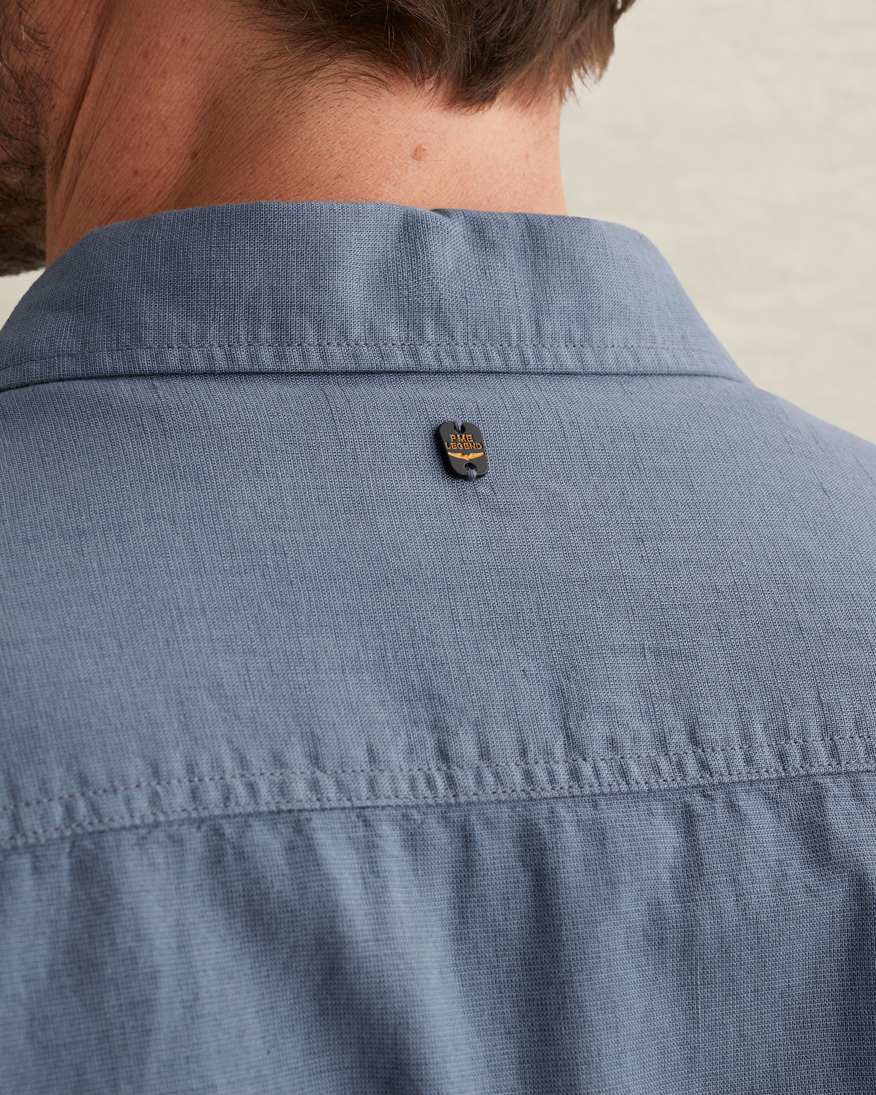 PME Legend Shirt in cotton/linen with garment-dye washx