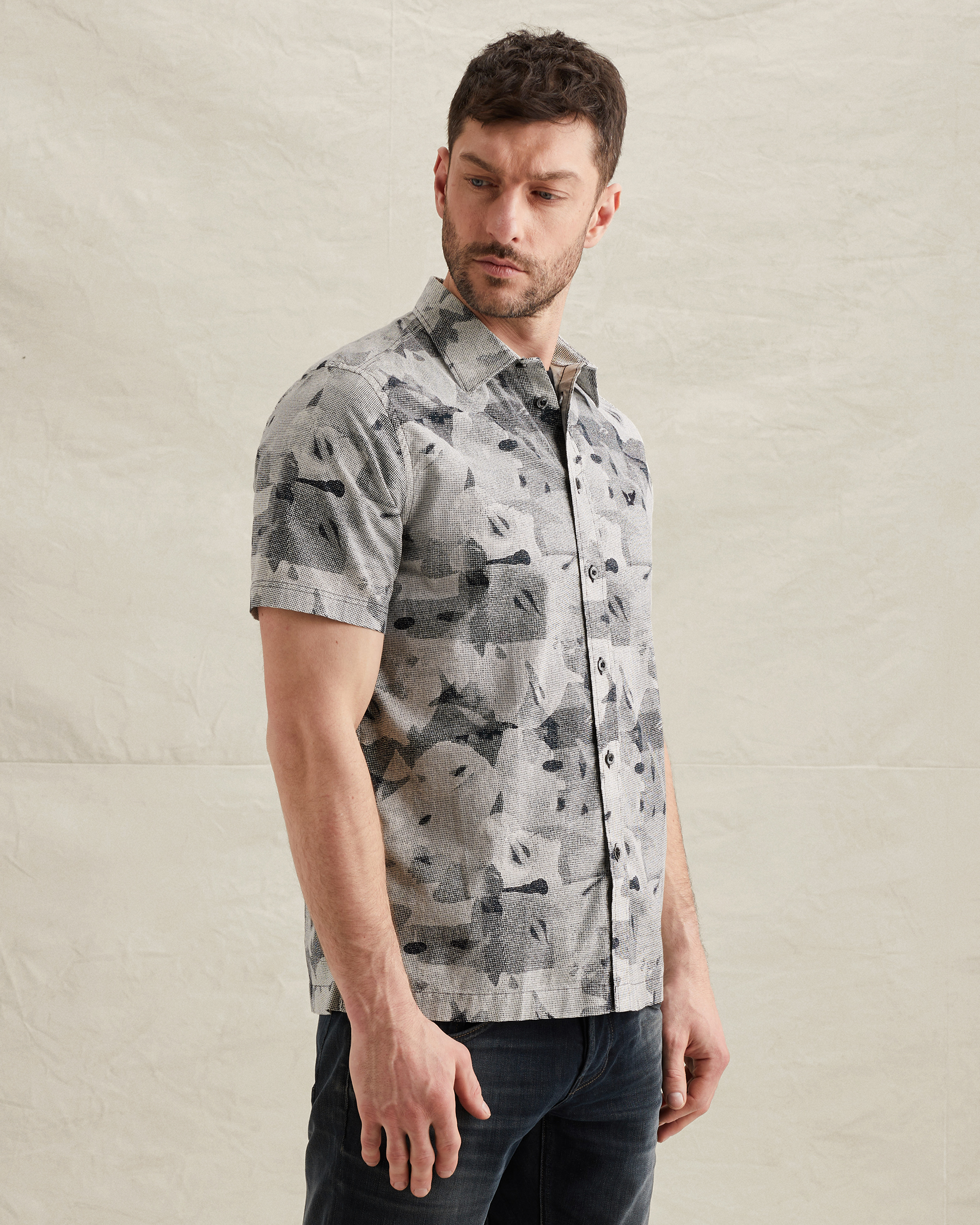 PME Legend Shirt with short sleeves and allover printx