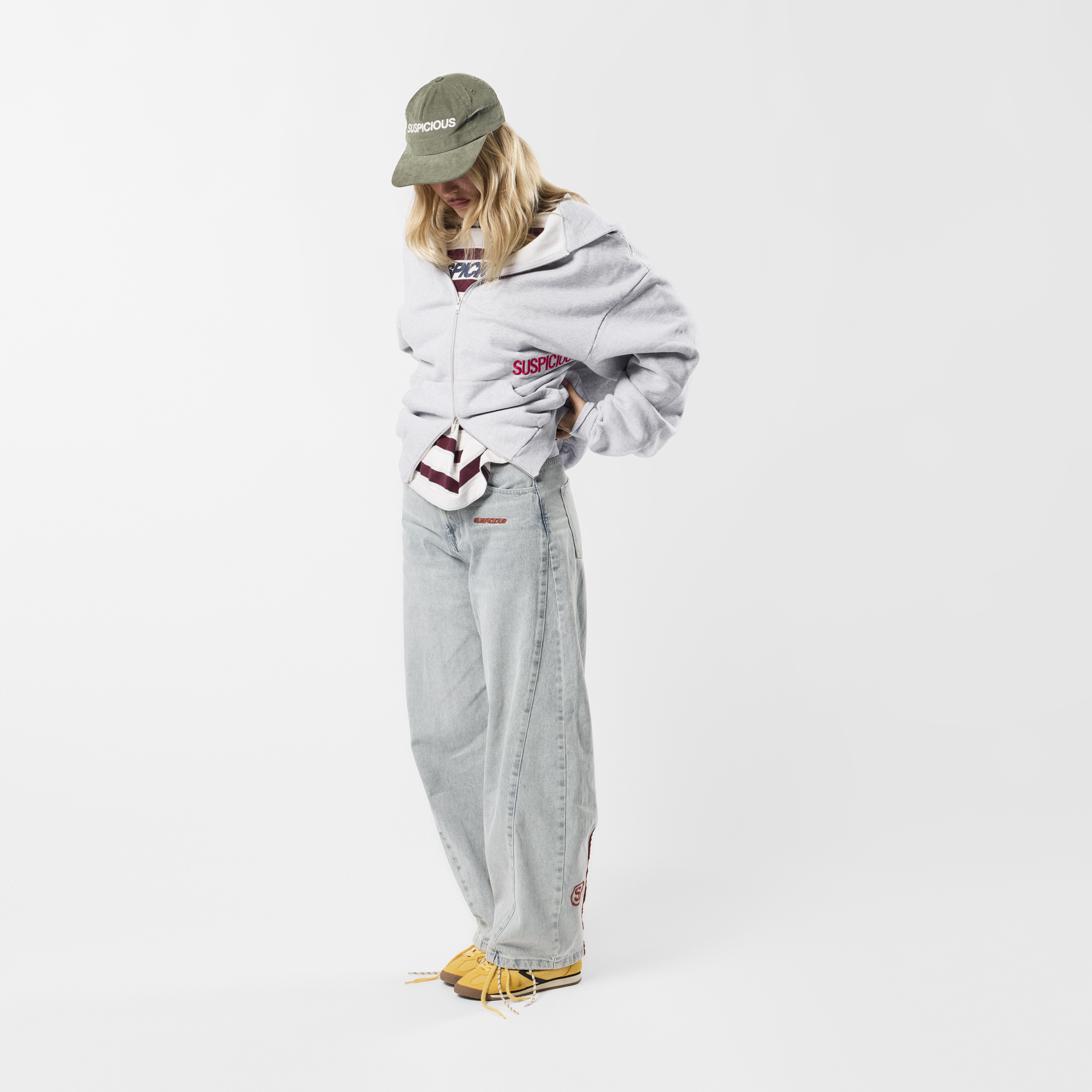 Suspicious Antwerp Fall / Core Zip-Up Hoodie - Neutral Heather