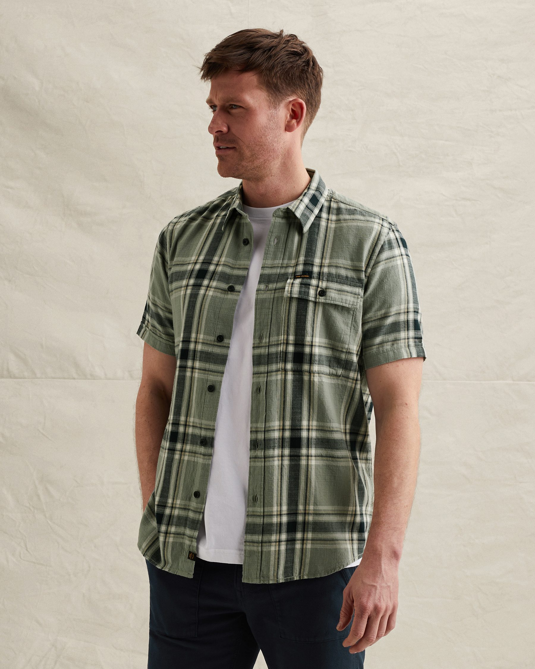 PME Legend Shirt with short sleeves and chest pocketx