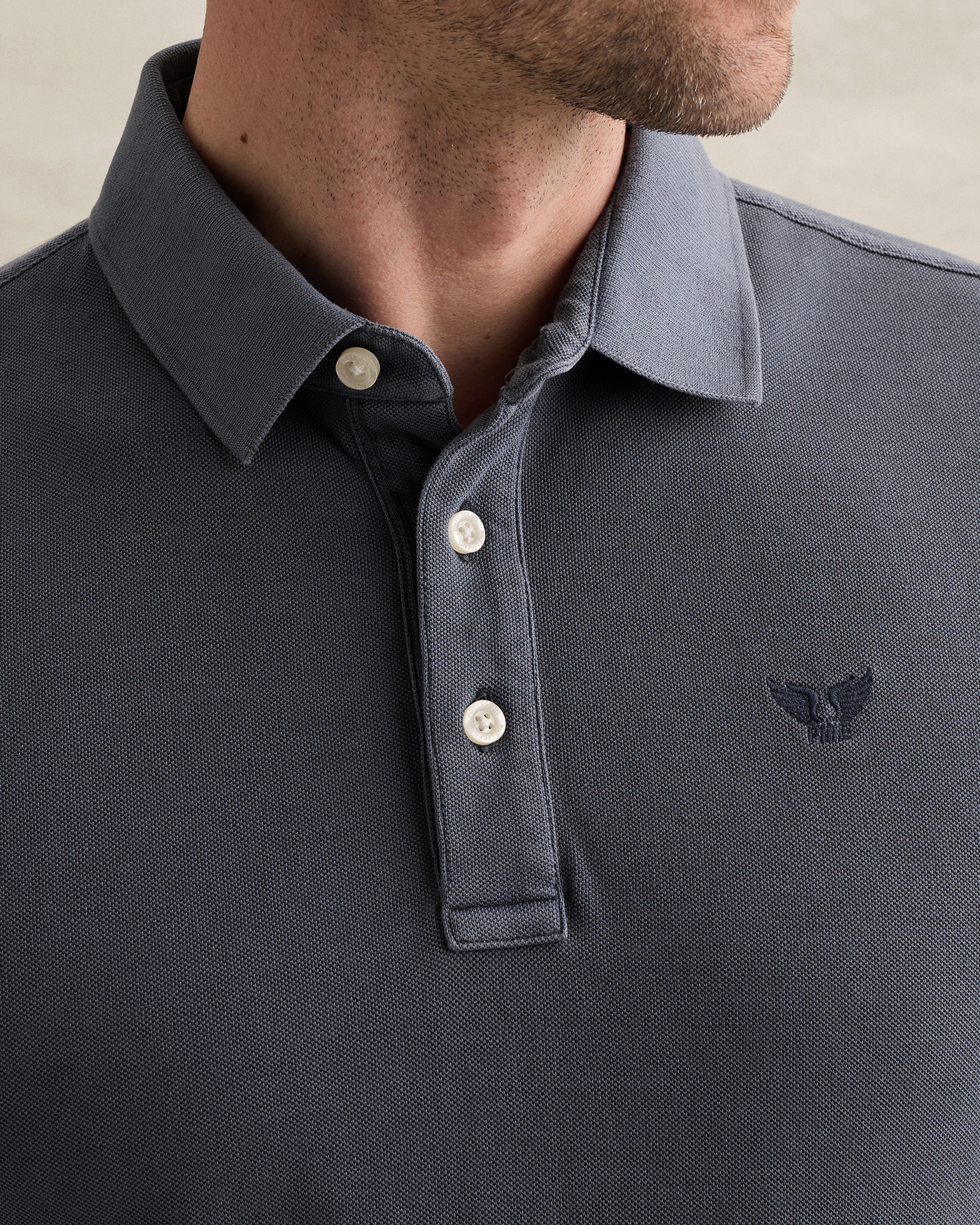 PME Legend Polo shirt with garment-dye wash in piquéx