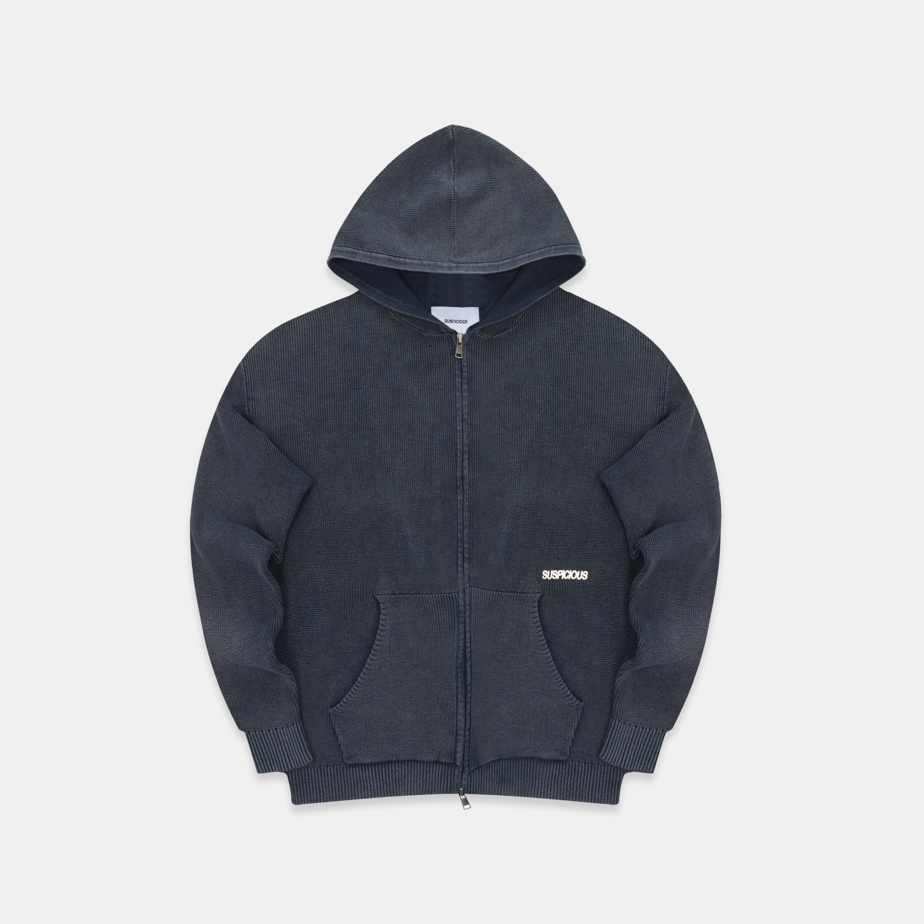 Suspicious Antwerp EoS / The Essentials Washed Zipped Knit - Nightfall