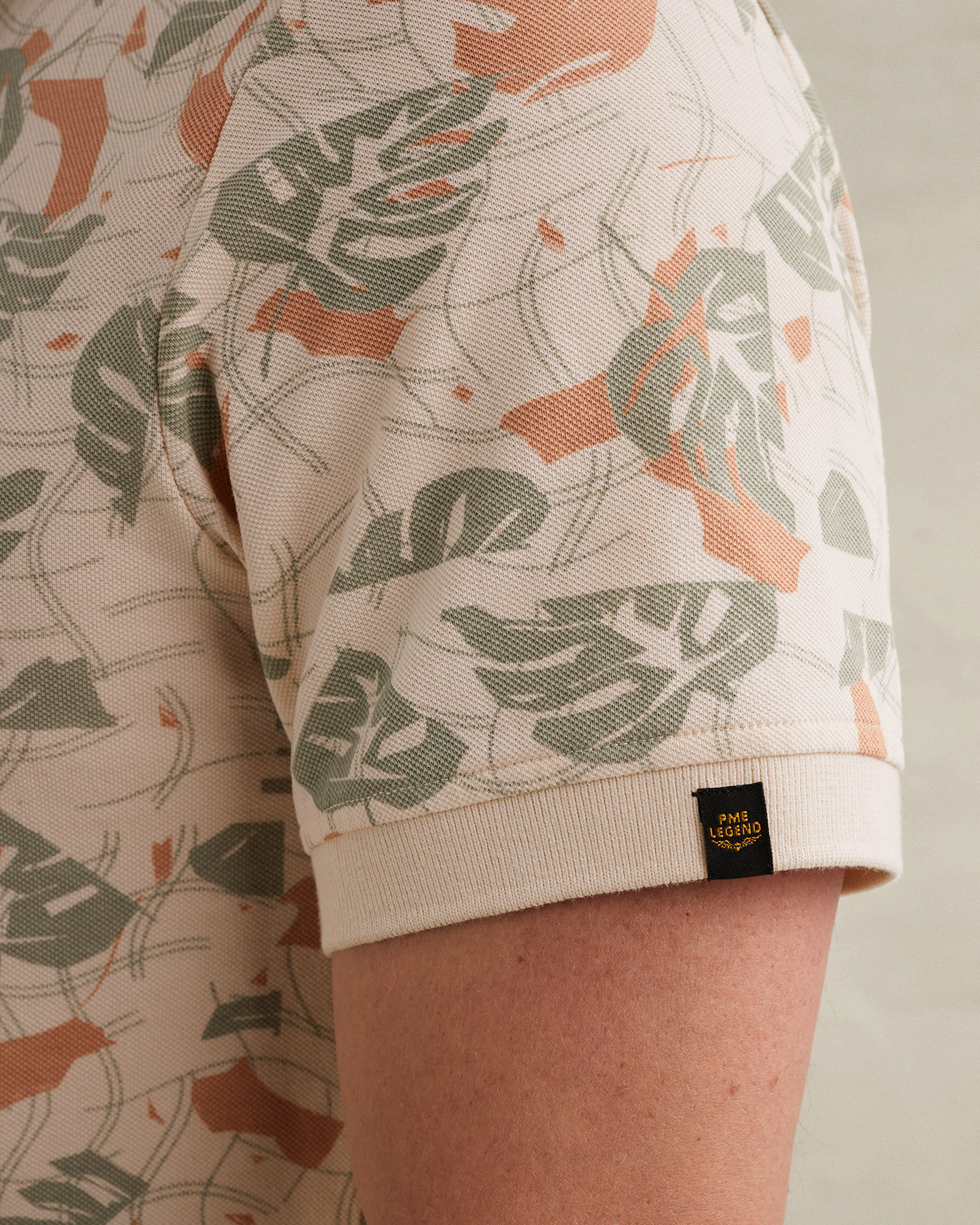 PME Legend Polo shirt with allover print and tailwing logox
