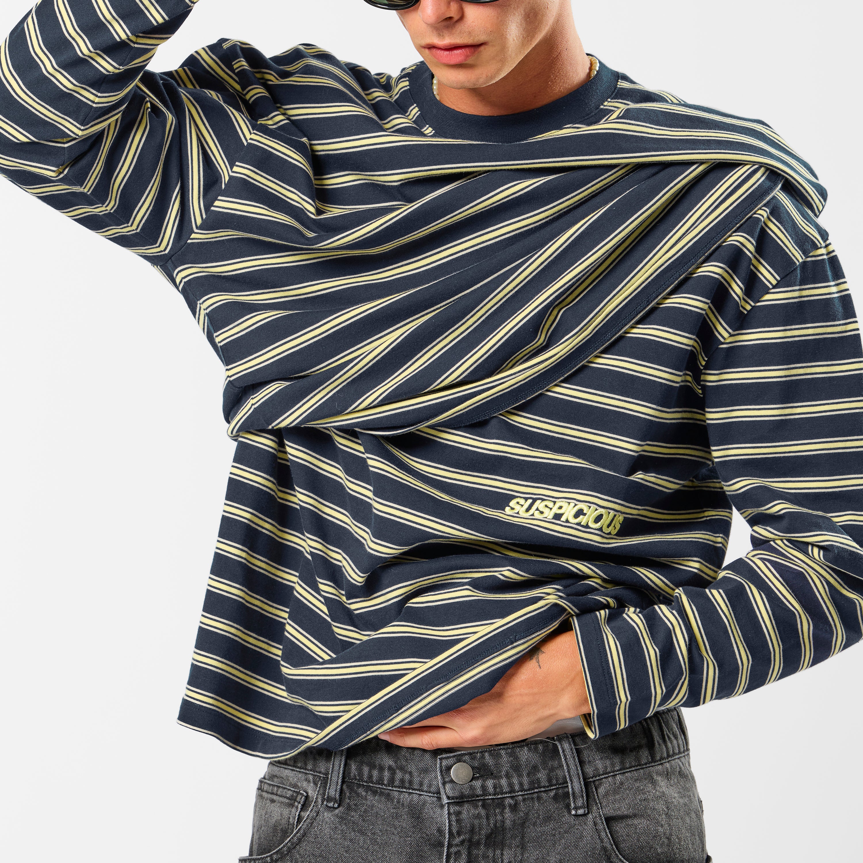 Suspicious Antwerp Softground / Striped Longsleeve - Nightfall & Yellow