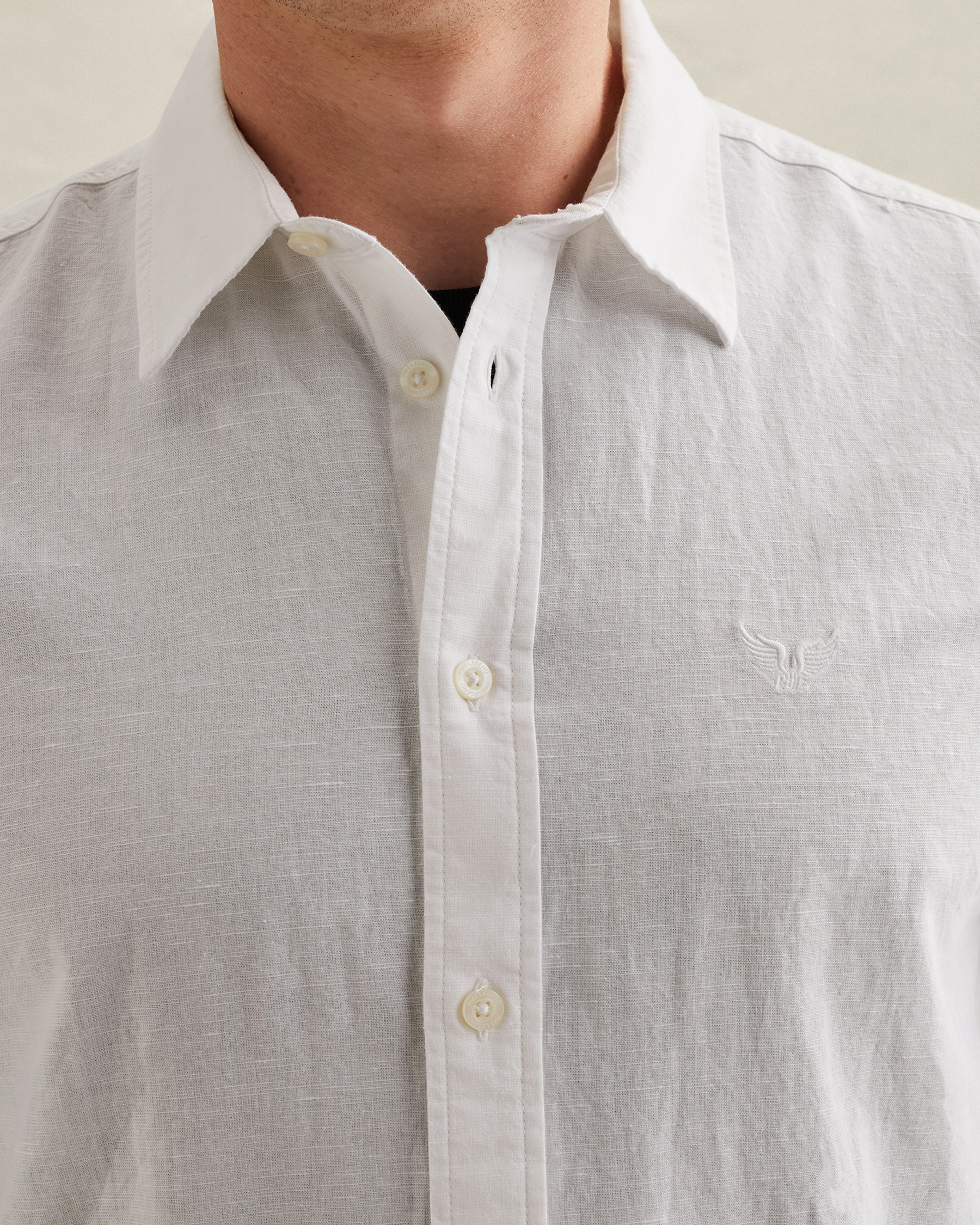 PME Legend Shirt in cotton/linen with button closurex