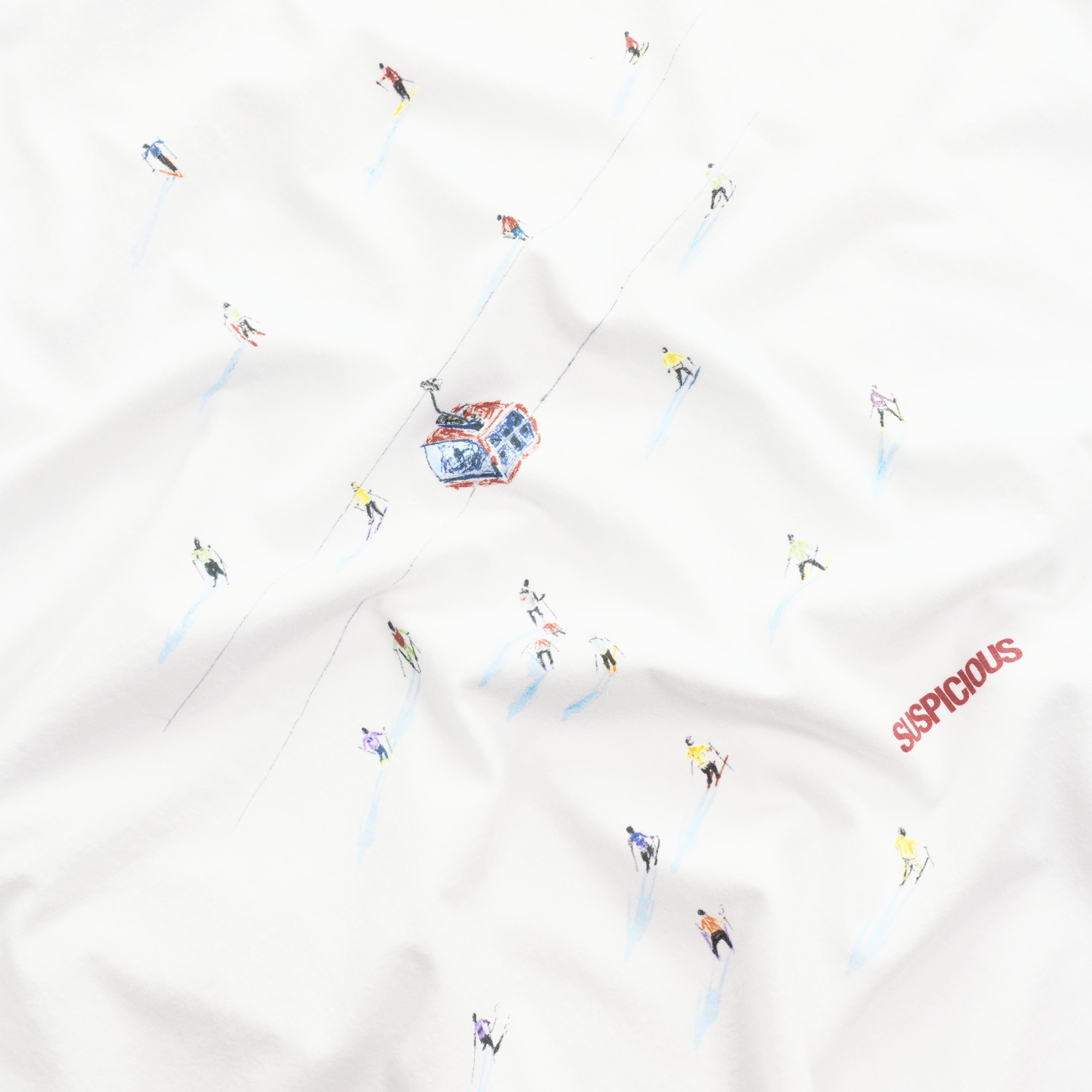 Suspicious Antwerp Winter1 / The Skier Tee - White