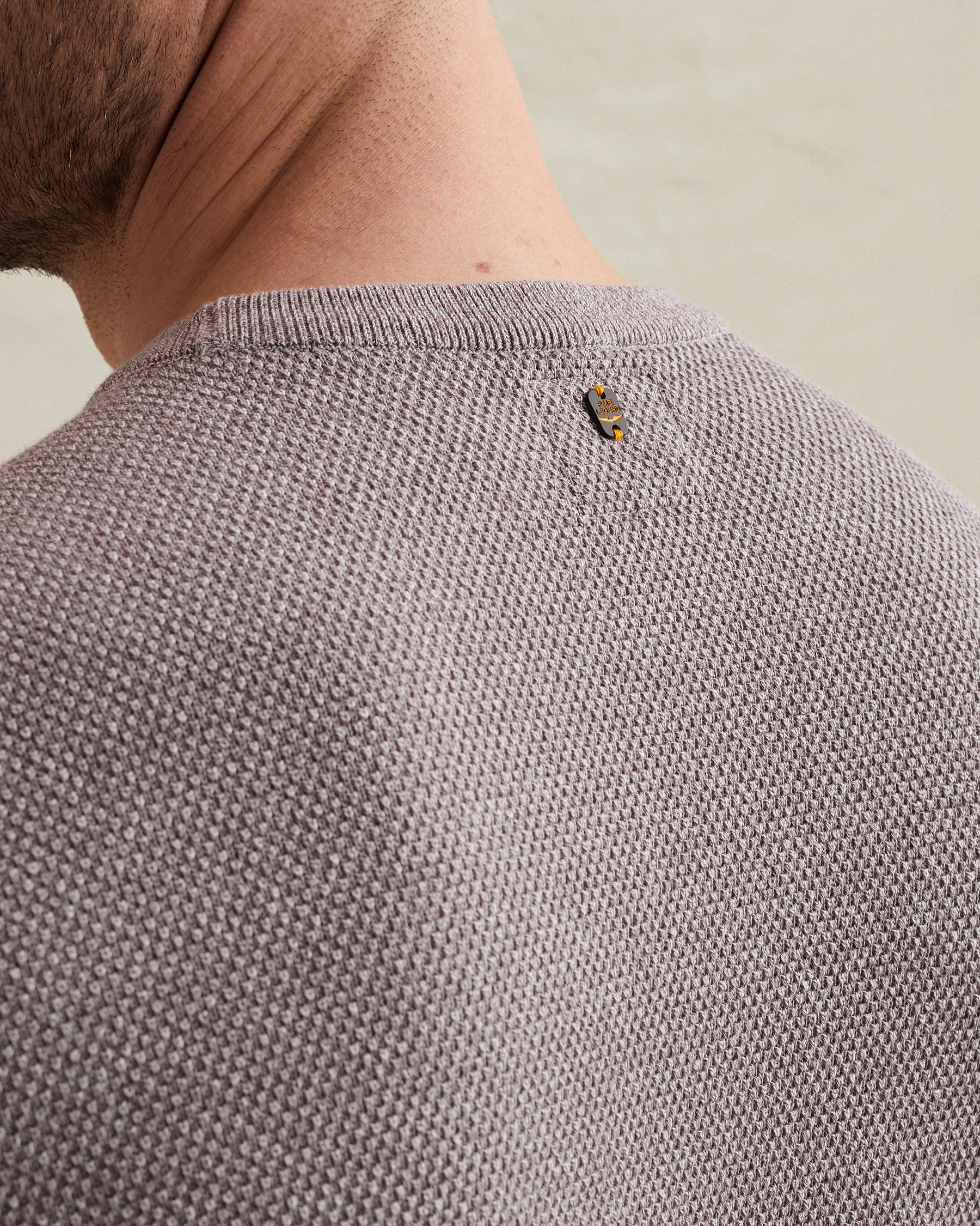 PME Legend Pullover in cotton/modal with ribbed collarx