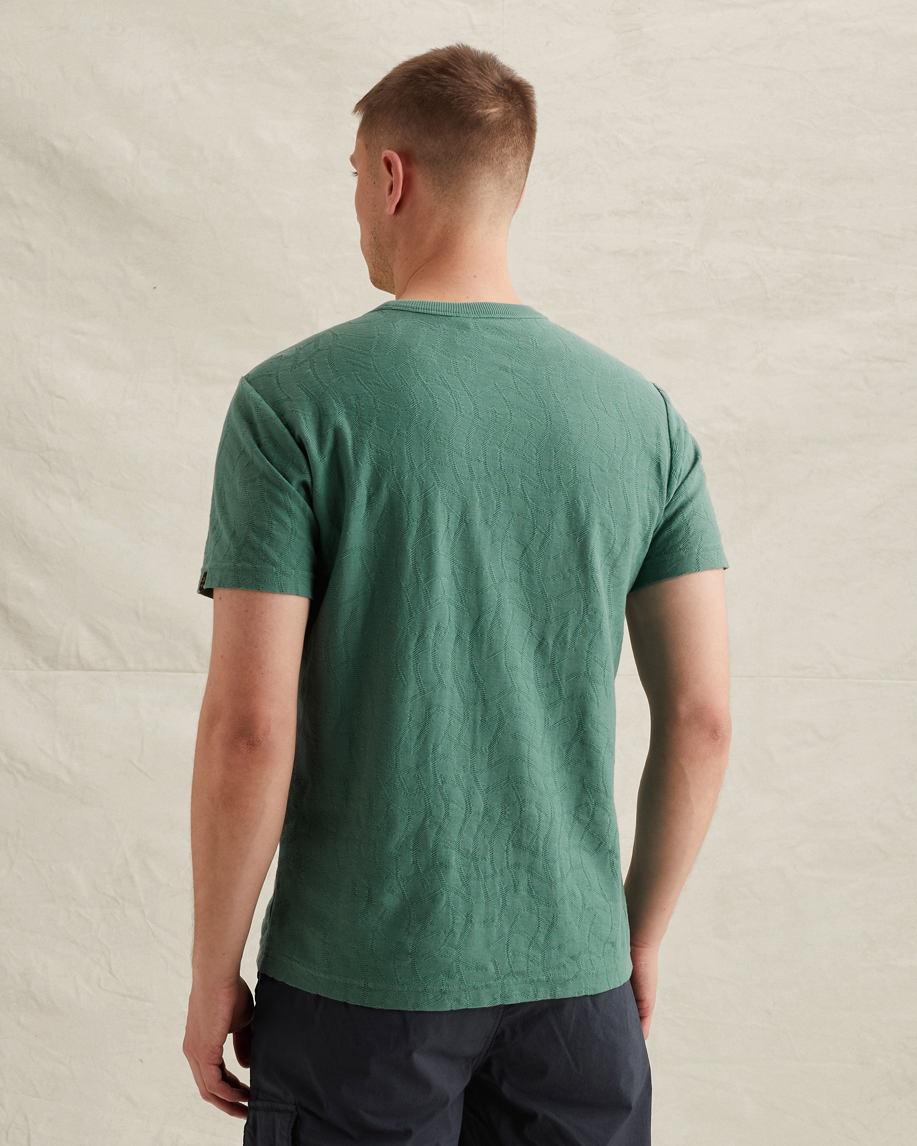 PME Legend T-shirt in jersey with allover jacquard patternx