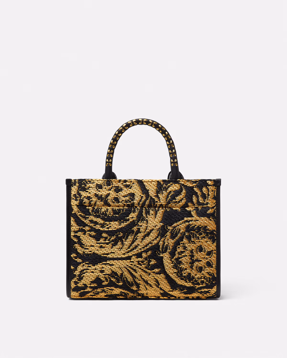 Versace Barocco Athena Raffia Small Tote Bag