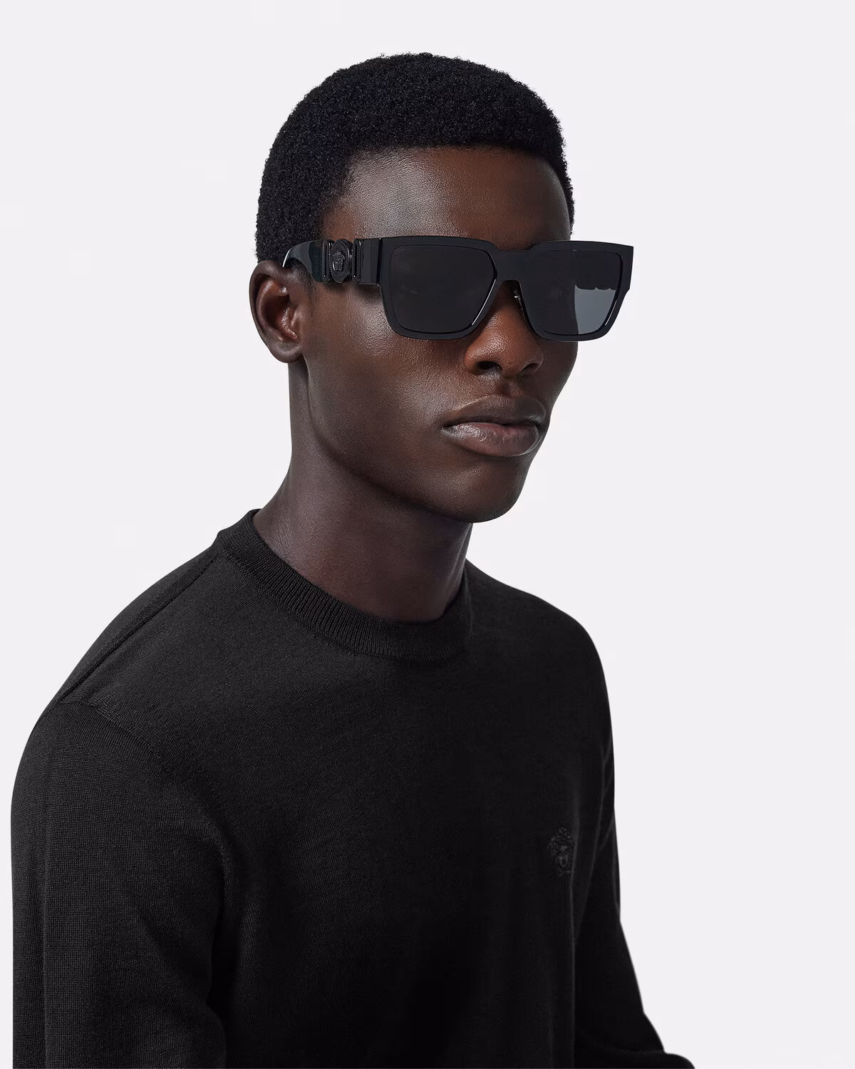 Versace Medusa Biggie Low-Bridge Sunglasses