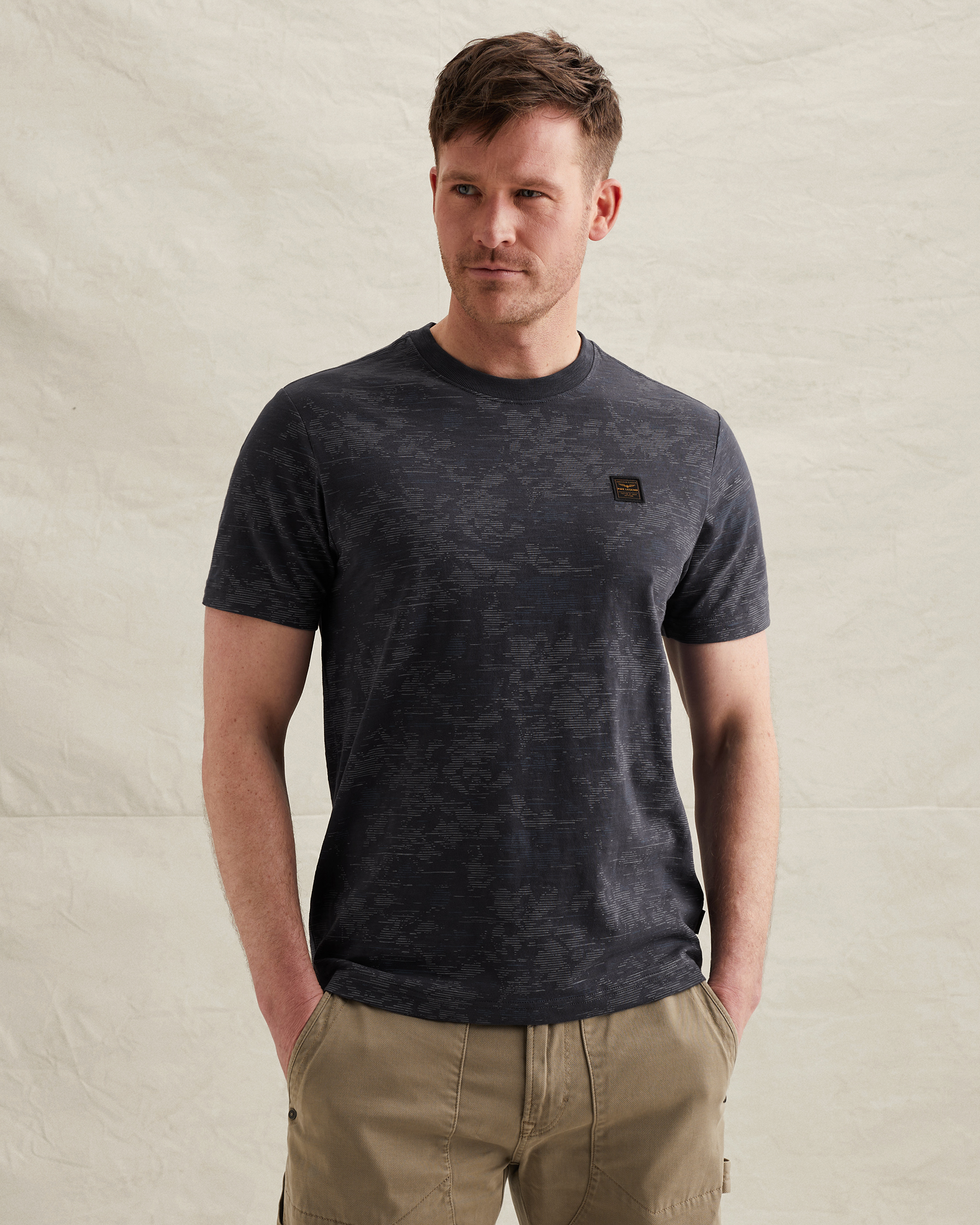 PME Legend T-shirt in slub cotton with allover printx