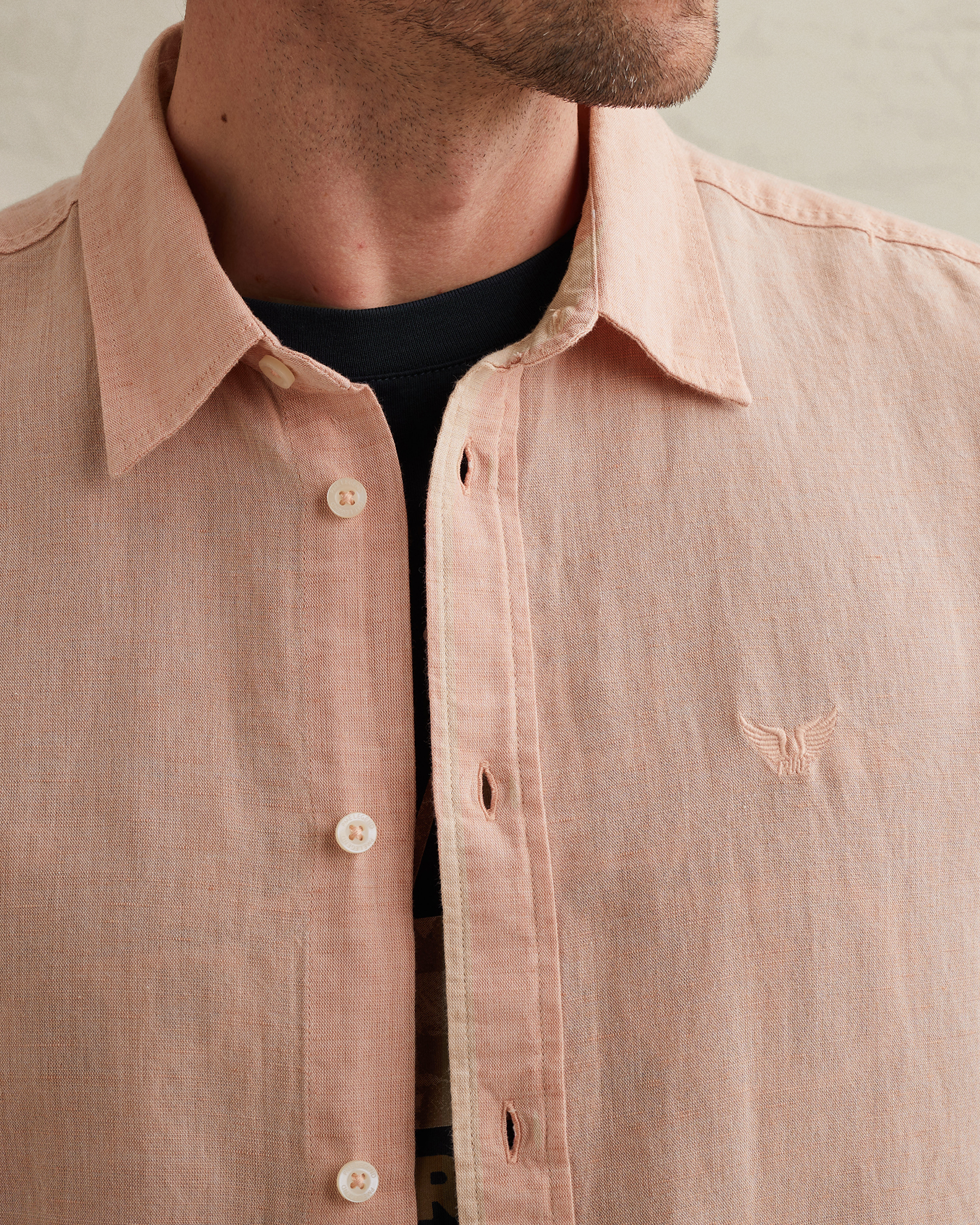 PME Legend Shirt in cotton/linen with button closurex