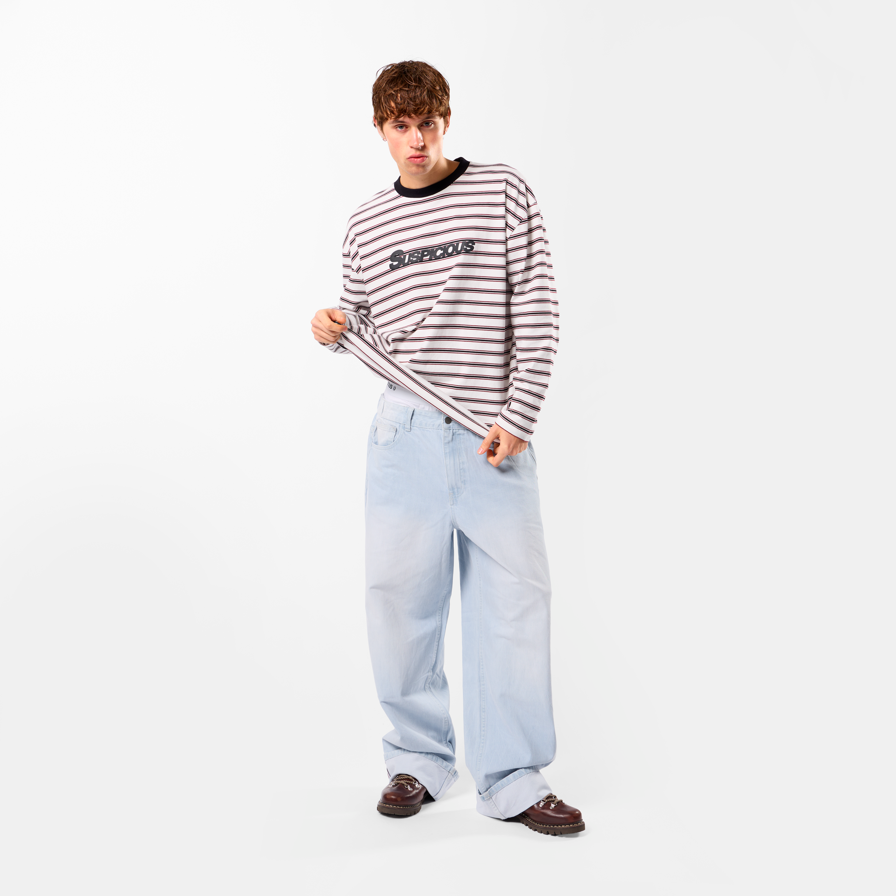 Suspicious Antwerp Winter3 / Flow Striped Longsleeve - Black & White