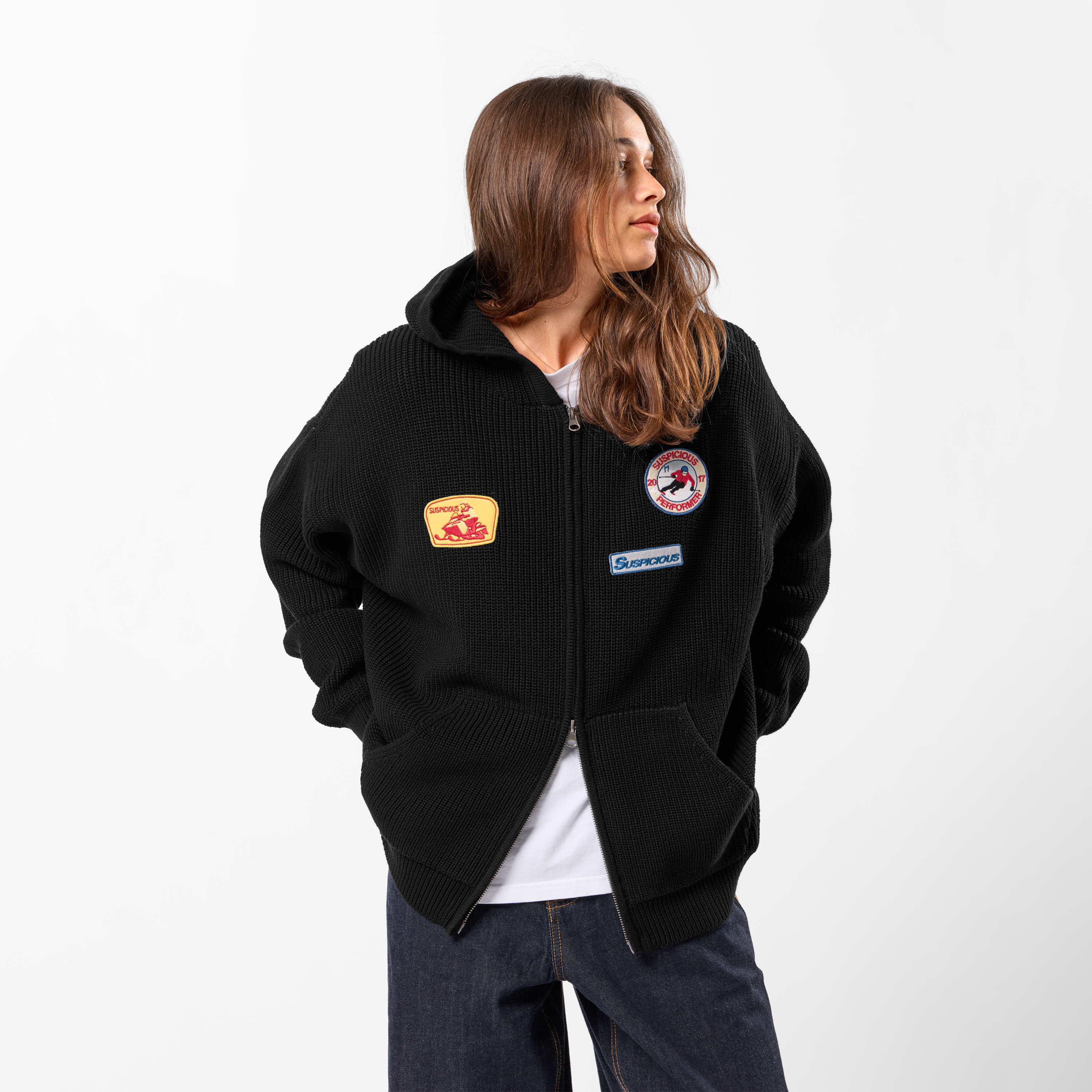 Suspicious Antwerp Winter3 / Patch Patrol Vintage Zip-Up - Black