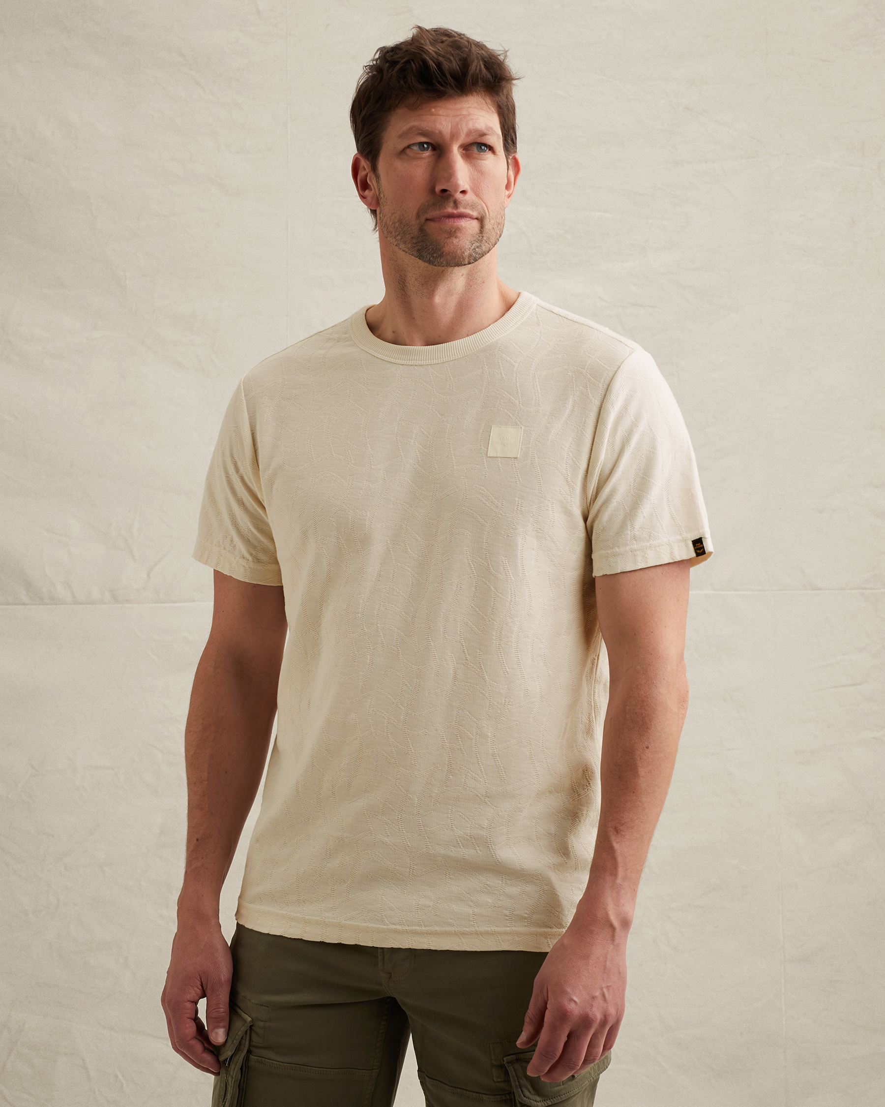 PME Legend T-shirt in jersey with allover jacquard patternx
