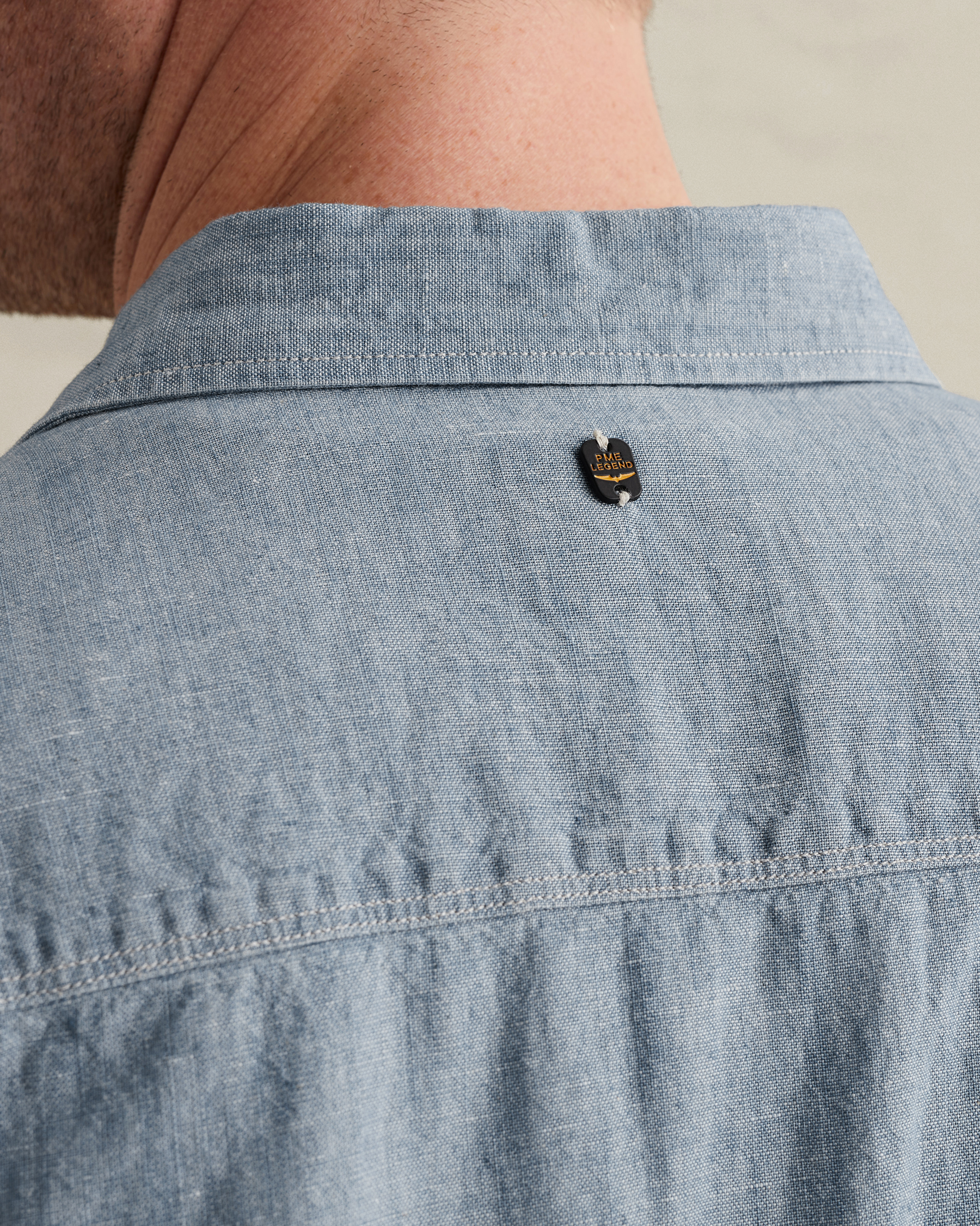 PME Legend Shirt in cotton/linen with short sleevesx