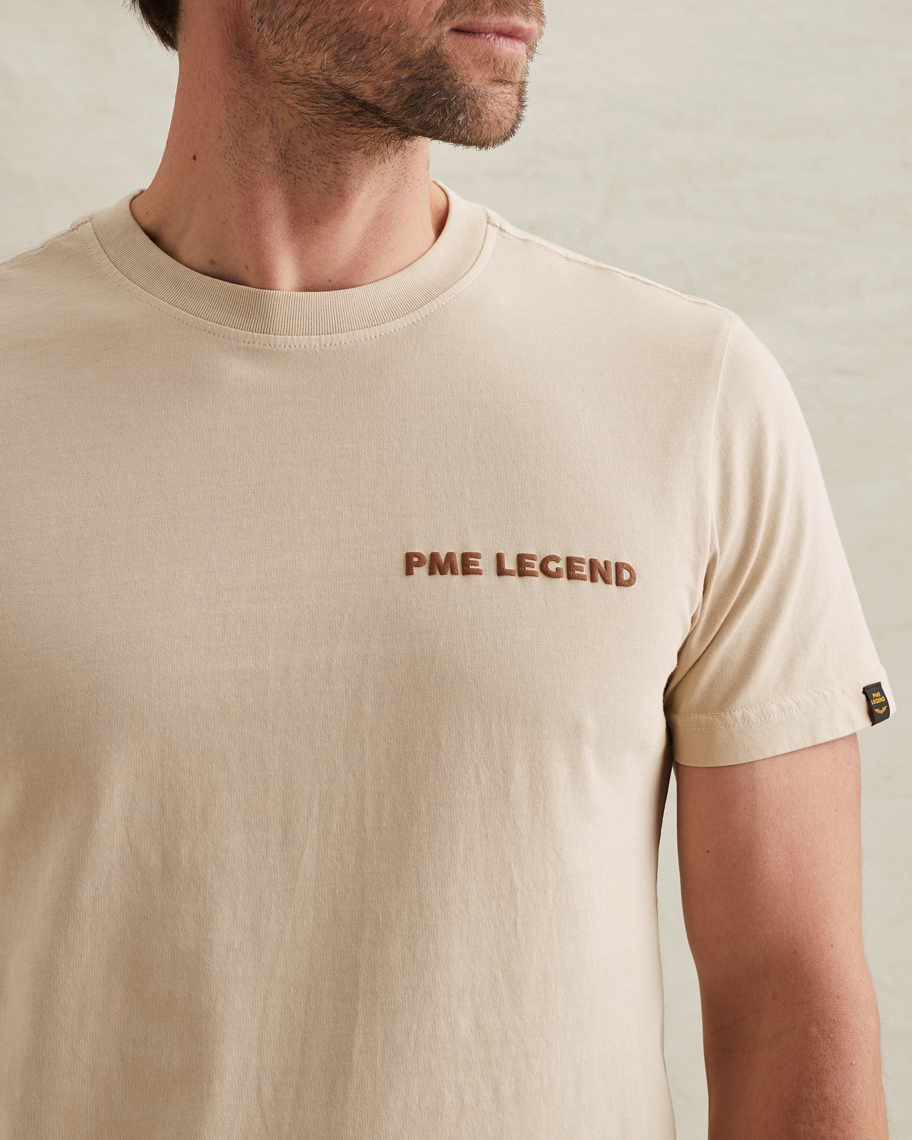 PME Legend T-shirt with a garment-dye wash and artworkx