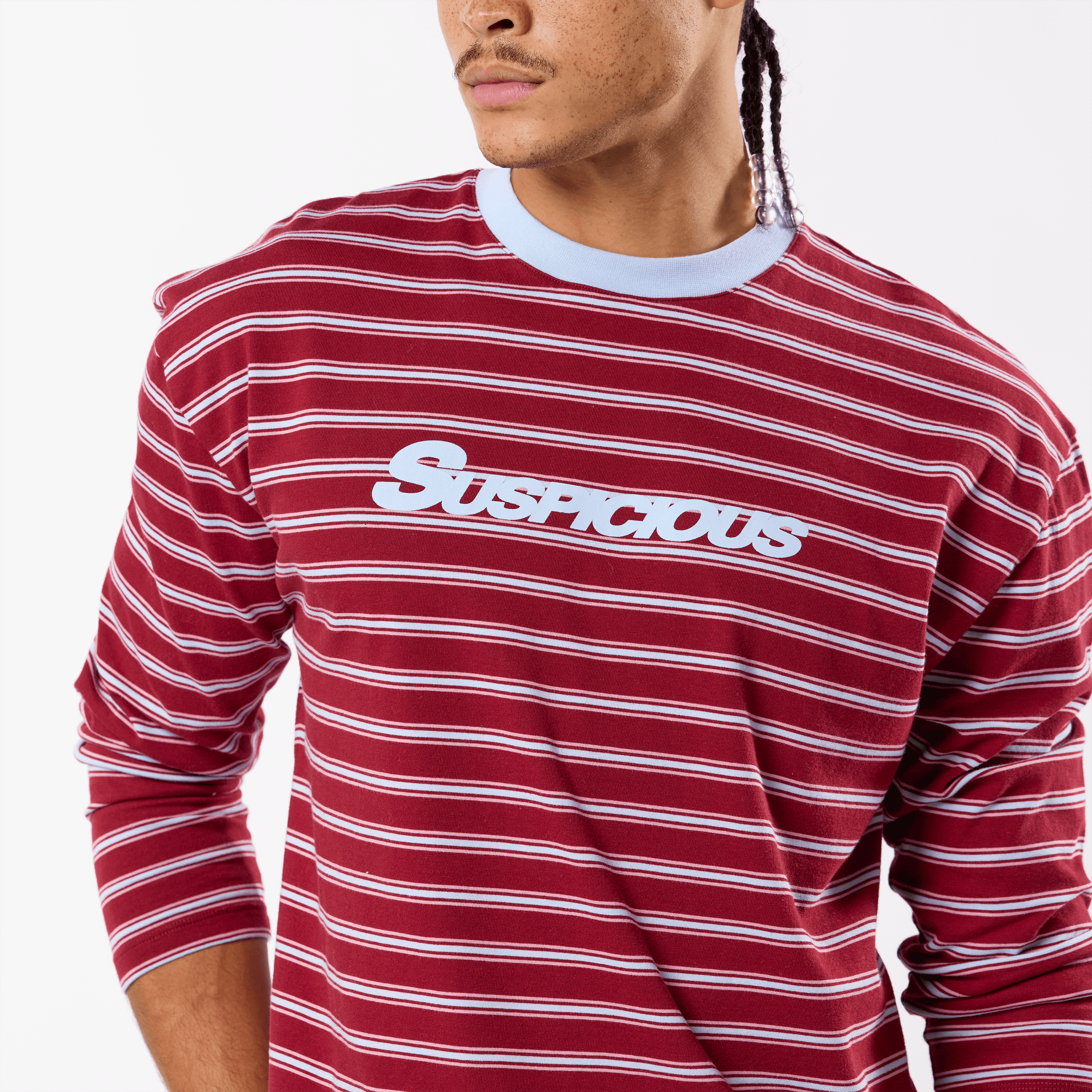 Suspicious Antwerp Winter3 / Flow Striped Longsleeve - Red & Blue