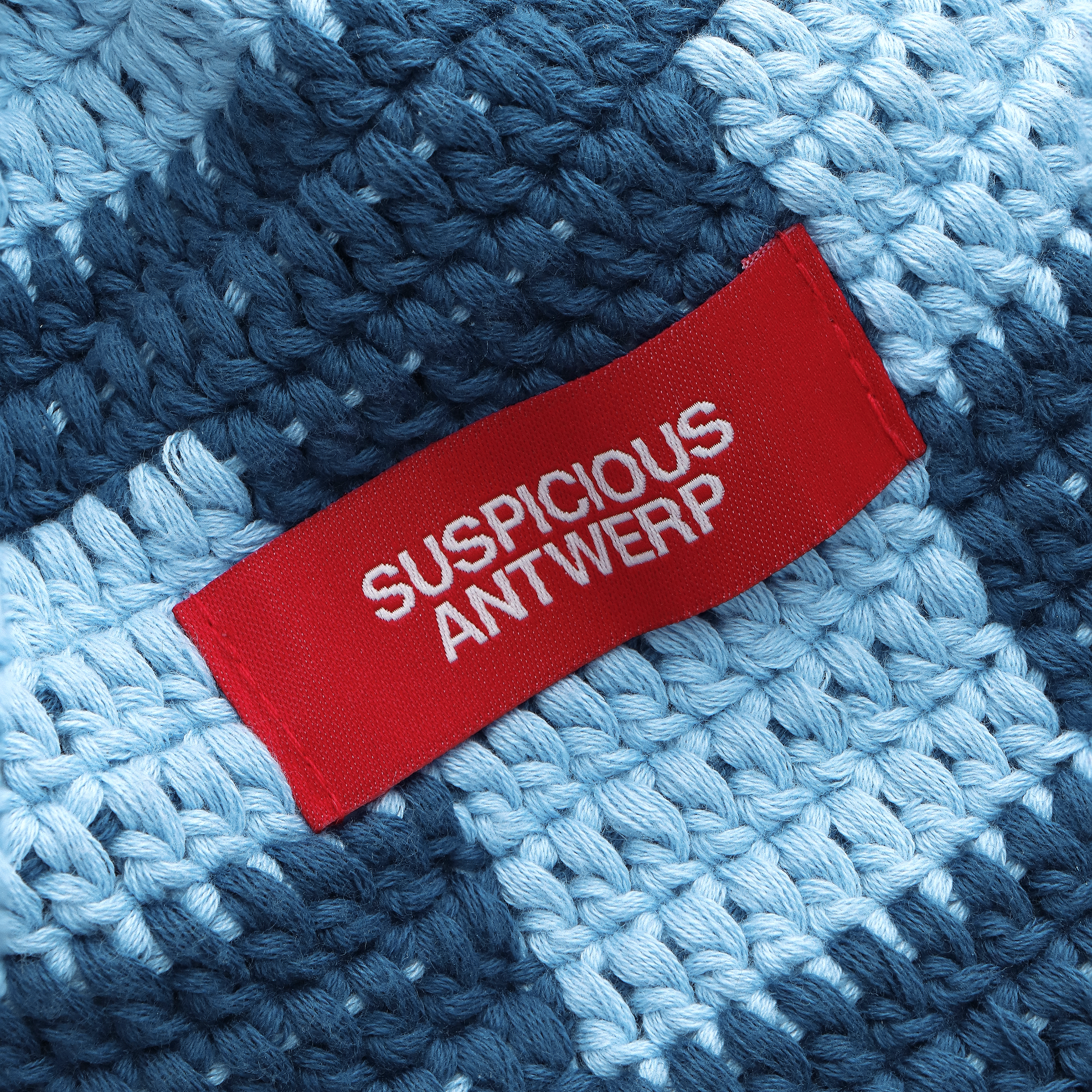 Suspicious Antwerp SS24 / The Checkered Crochet Hat - Blue