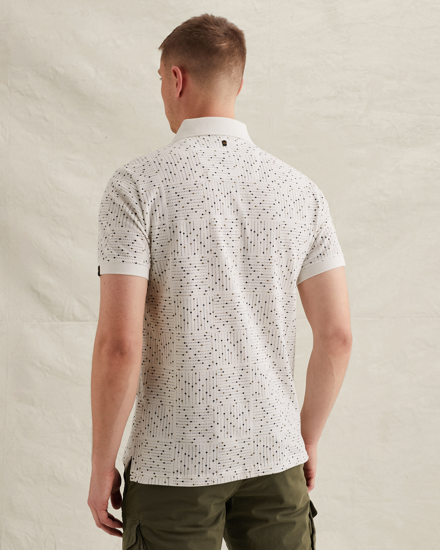 PME Legend Polo shirt in fine piqué with allover printx