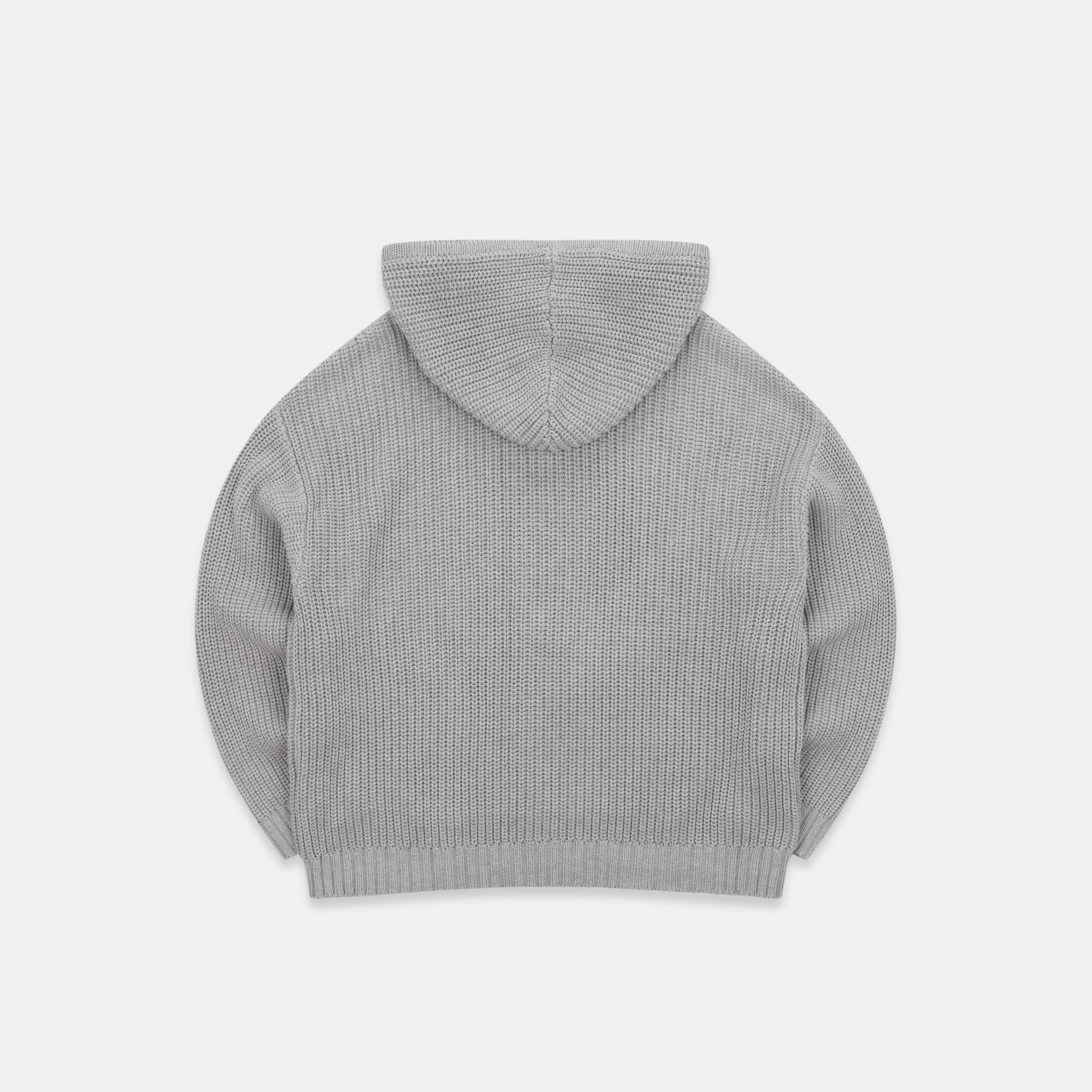 Suspicious Antwerp Fall / Core Zip-Up Knitted Hoodie - Neutral Heather