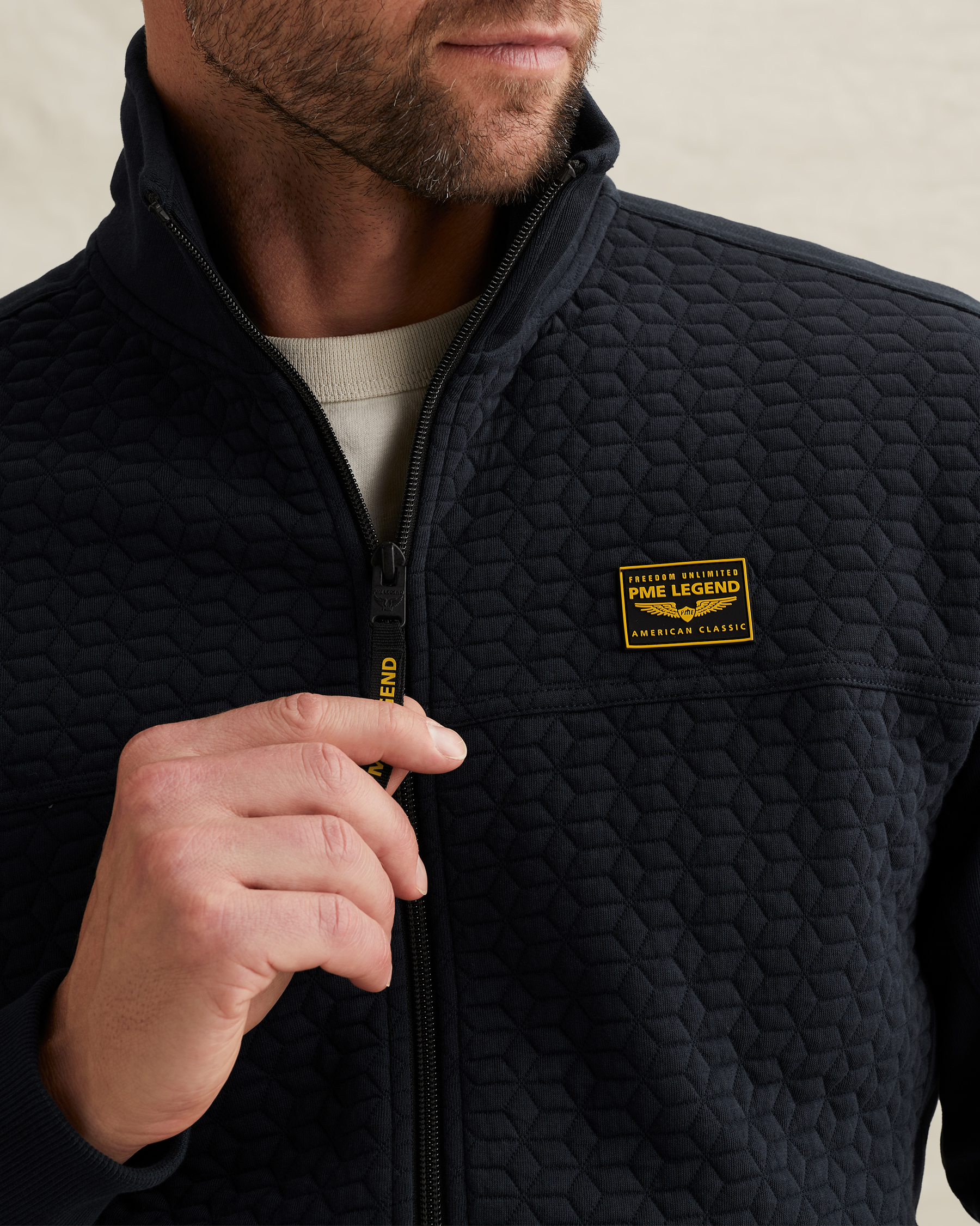 PME Legend Sweat jacket with textures and flight pocketx