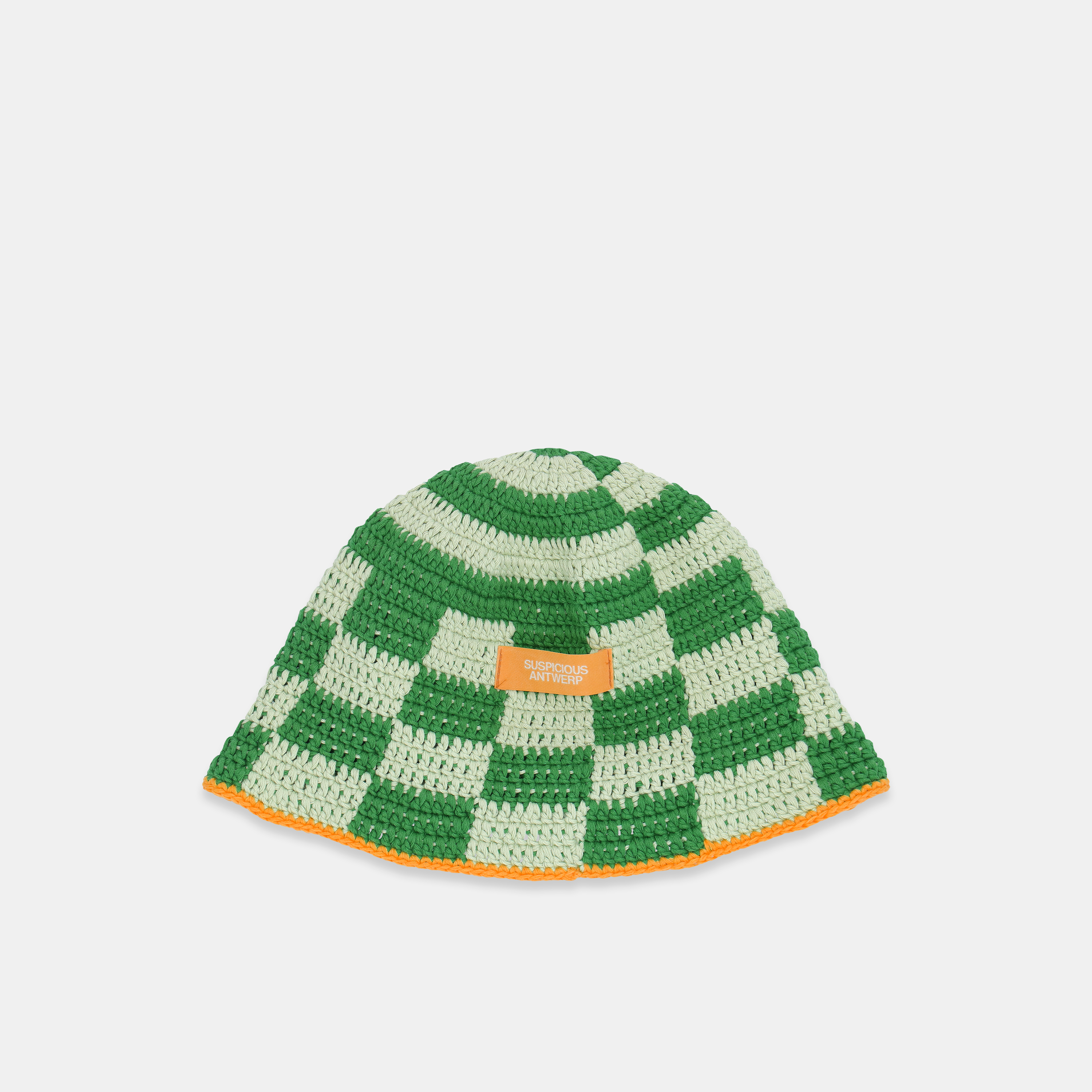 Suspicious Antwerp SS24 / The Checkered Crochet Hat - Green