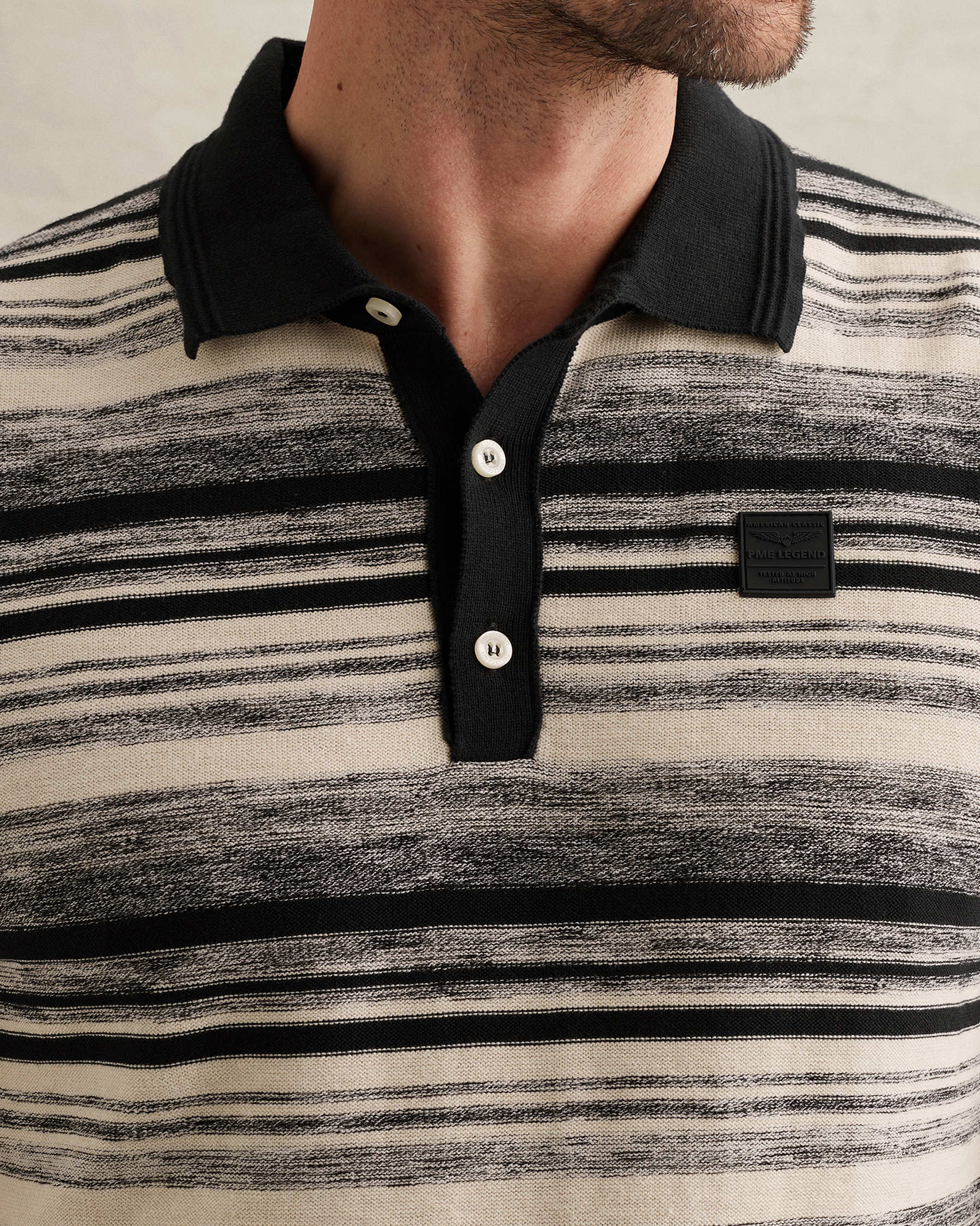 PME Legend Polo shirt with color gradient and badgex