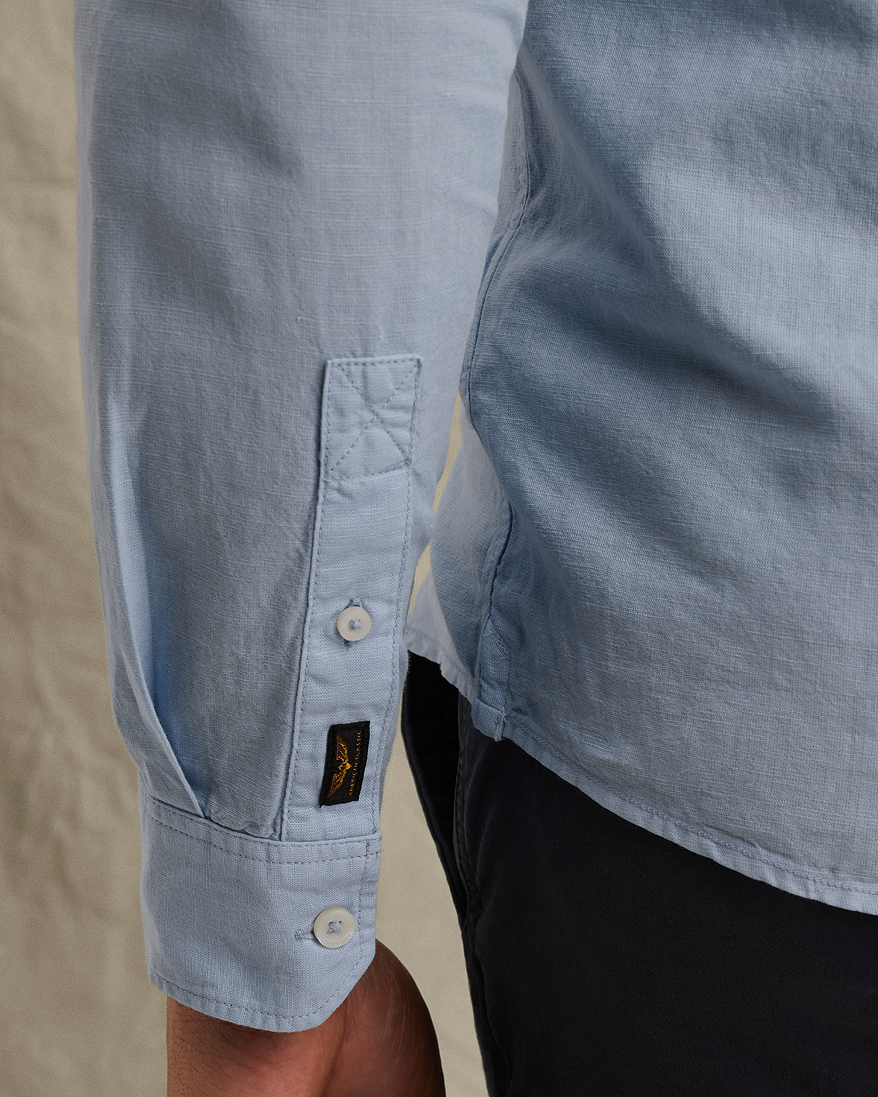 PME Legend Shirt in cotton/linen with garment-dye washx