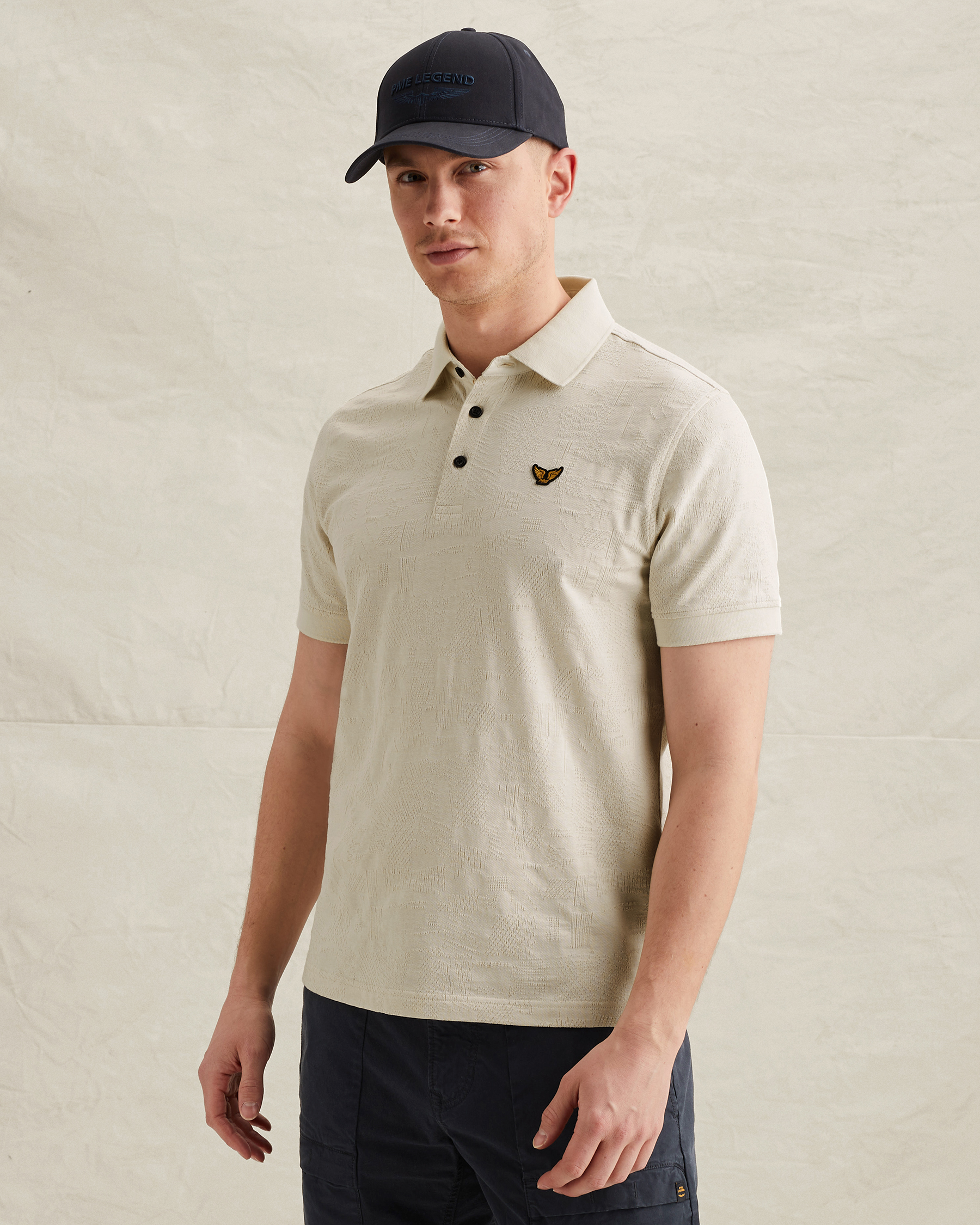 PME Legend Polo shirt with allover jacquard patternx