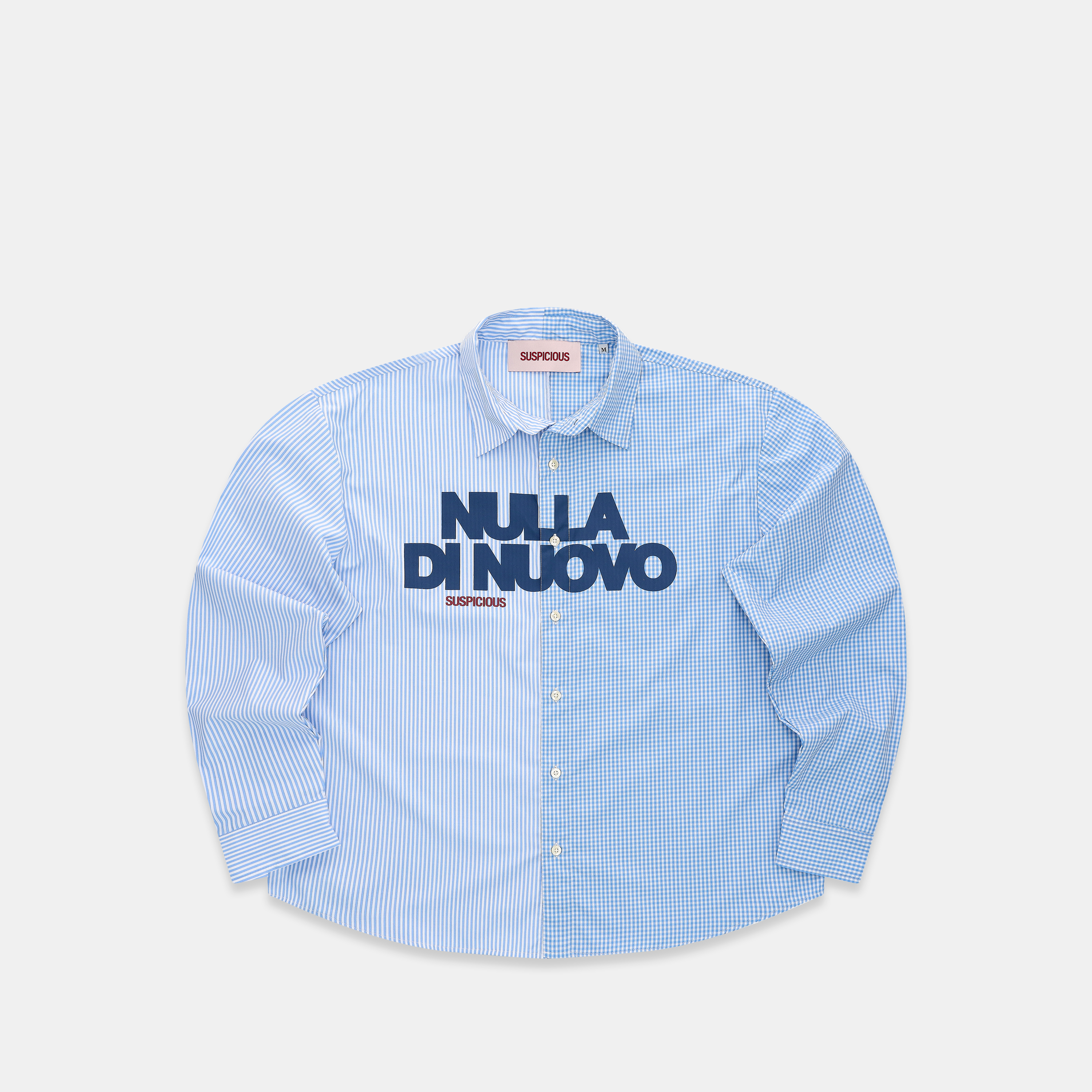 Suspicious Antwerp Buongiorno / Nulla Di Nuovo Dual Longsleeve Shirt - Blue