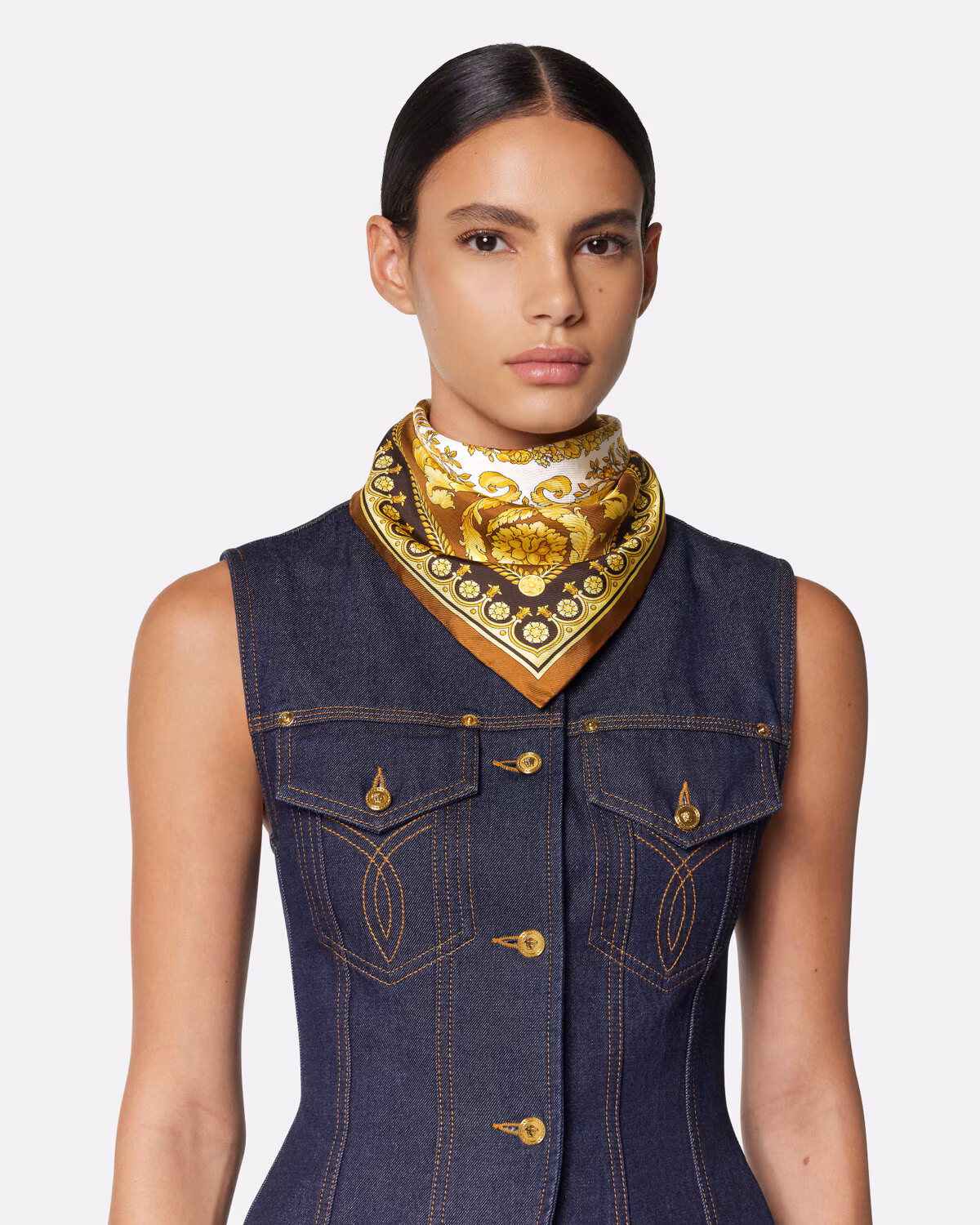 Versace Barocco Silk Foulard 27.5