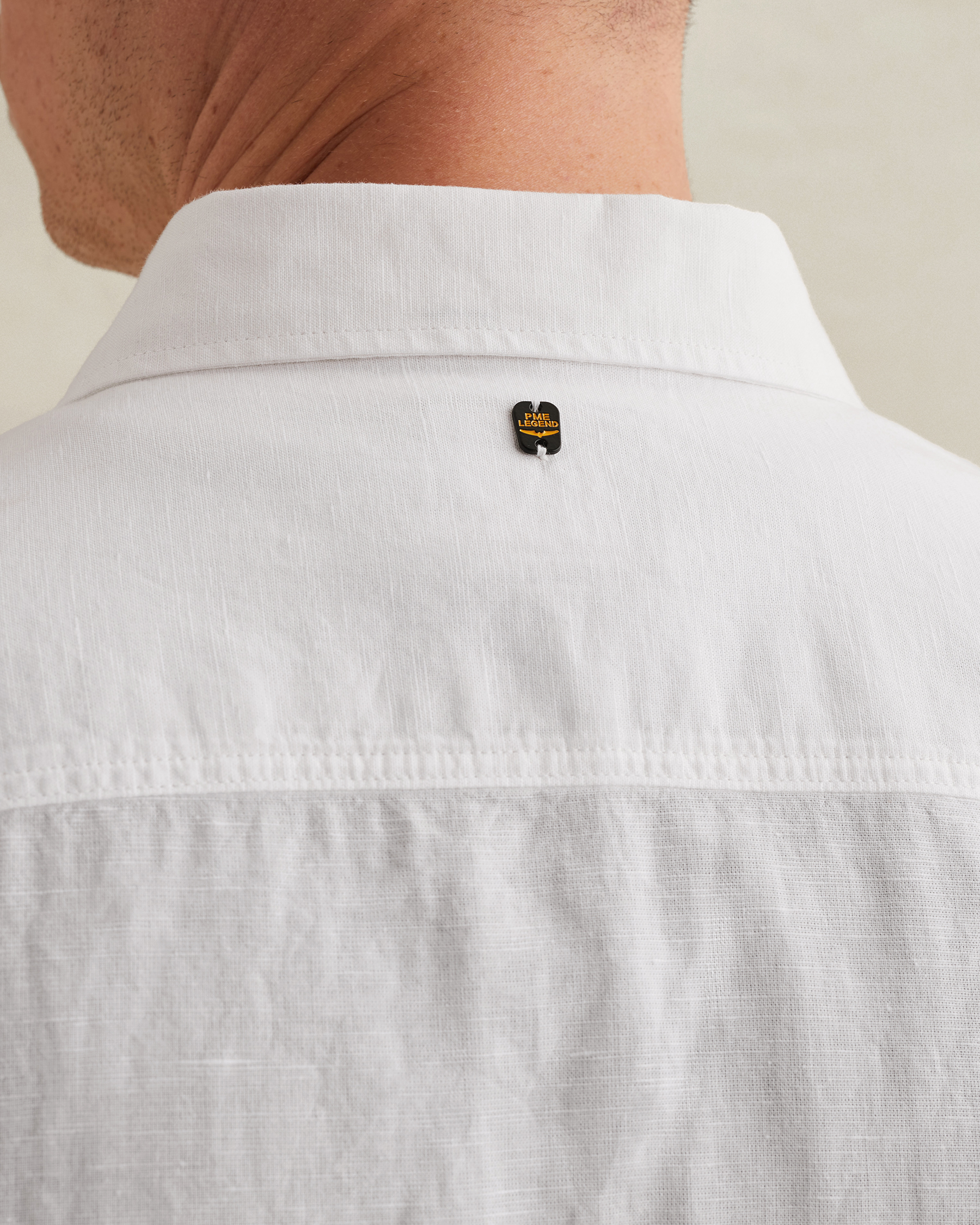 PME Legend Shirt in cotton/linen with button closurex