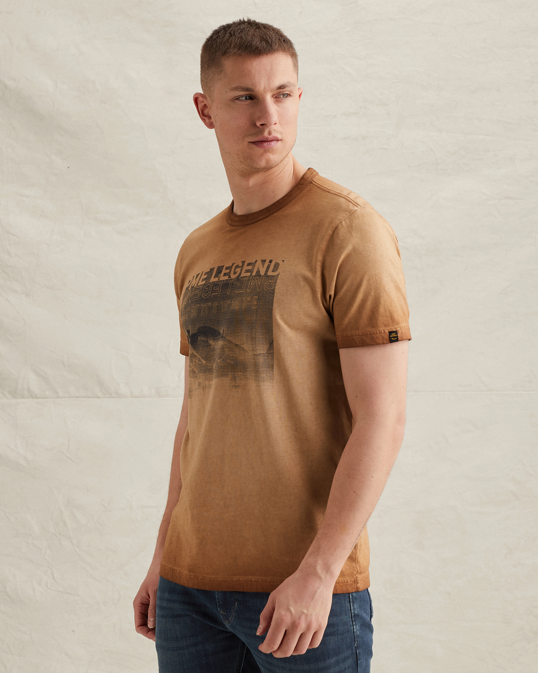 PME Legend T-shirt with artwork and cold-dye washx