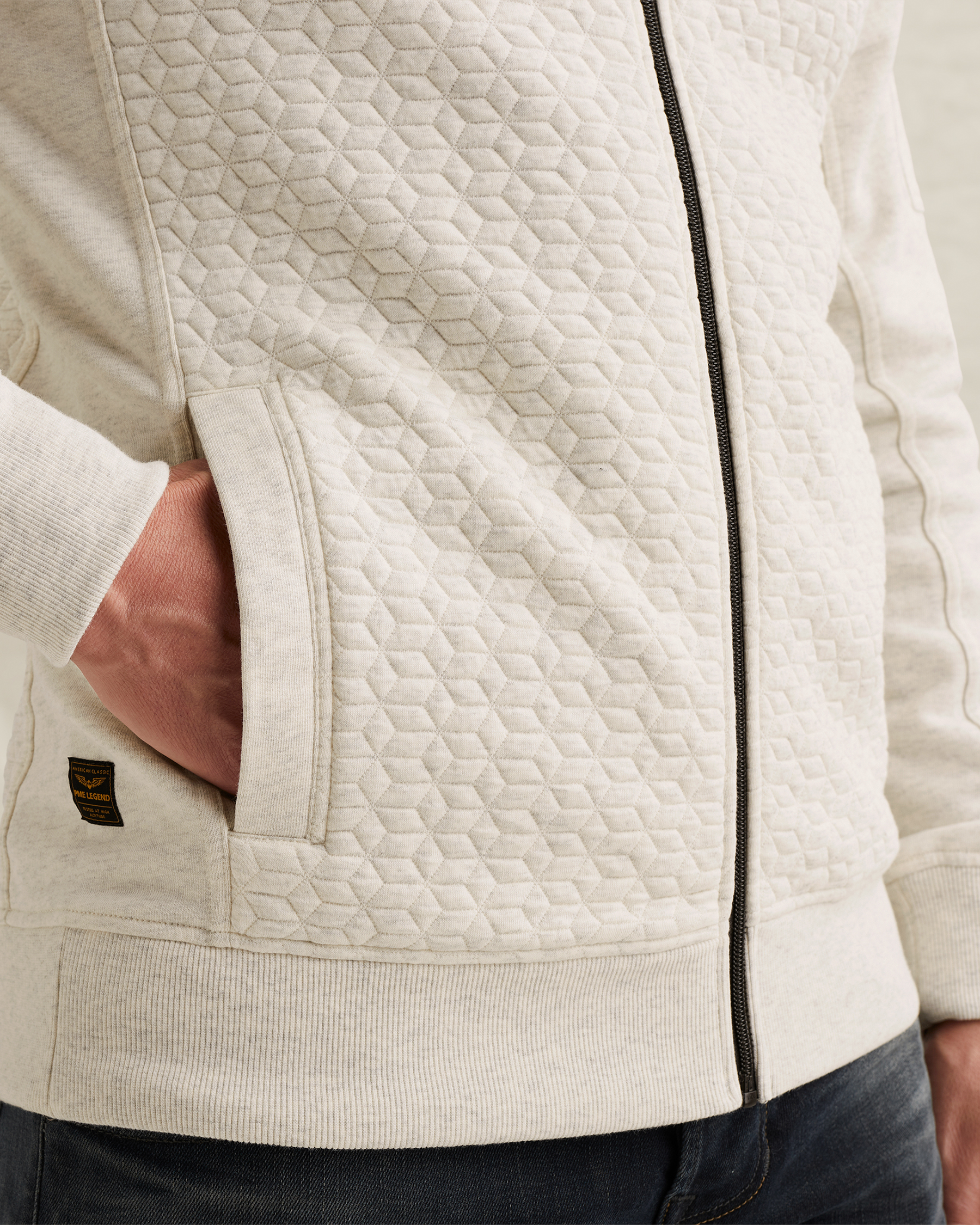 PME Legend Sweat jacket with textures and flight pocketx