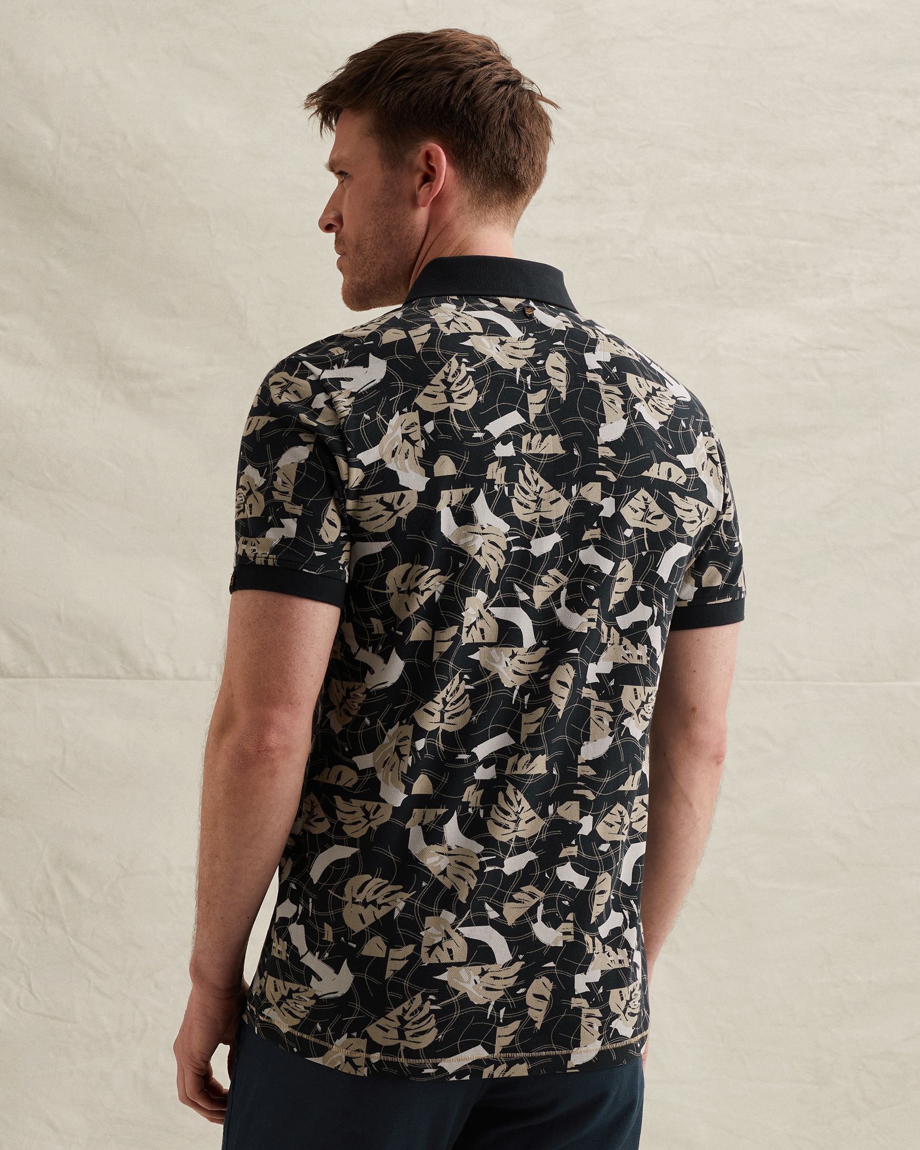 PME Legend Polo shirt with allover print and tailwing logox