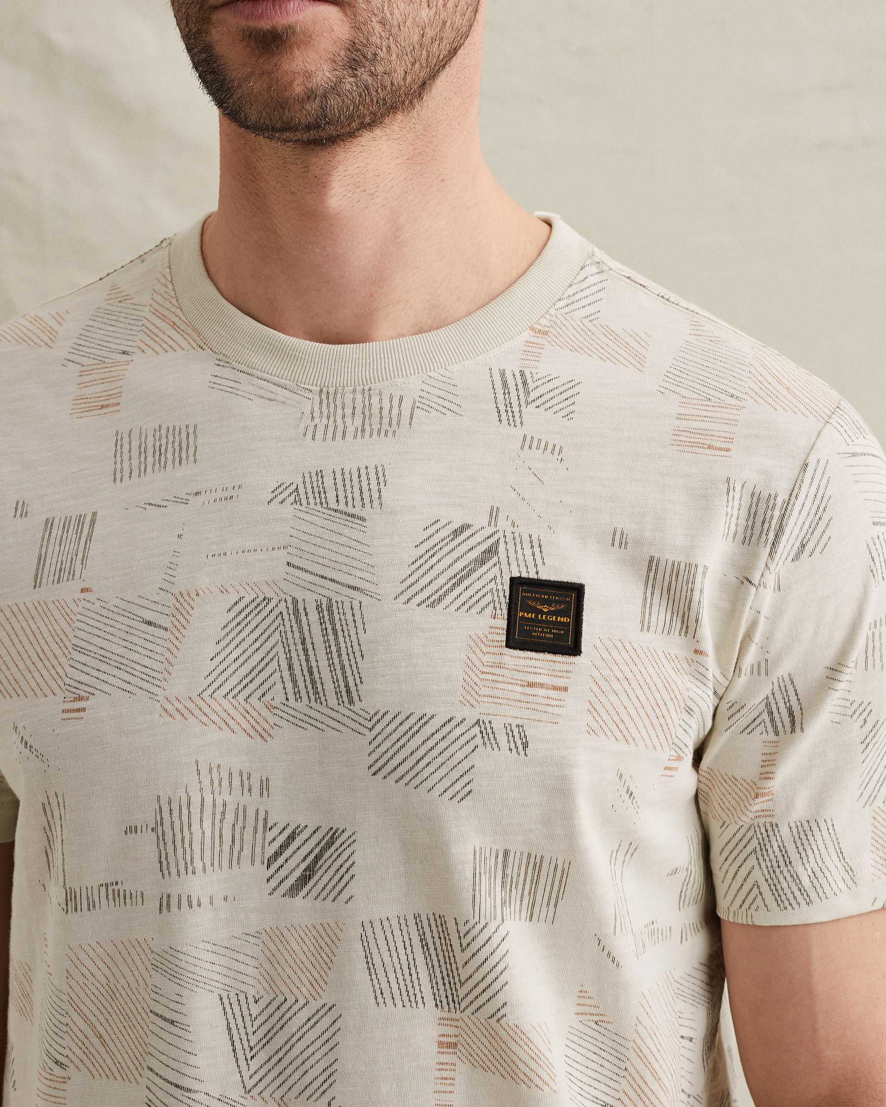PME Legend T-shirt with allover print and slub effectx
