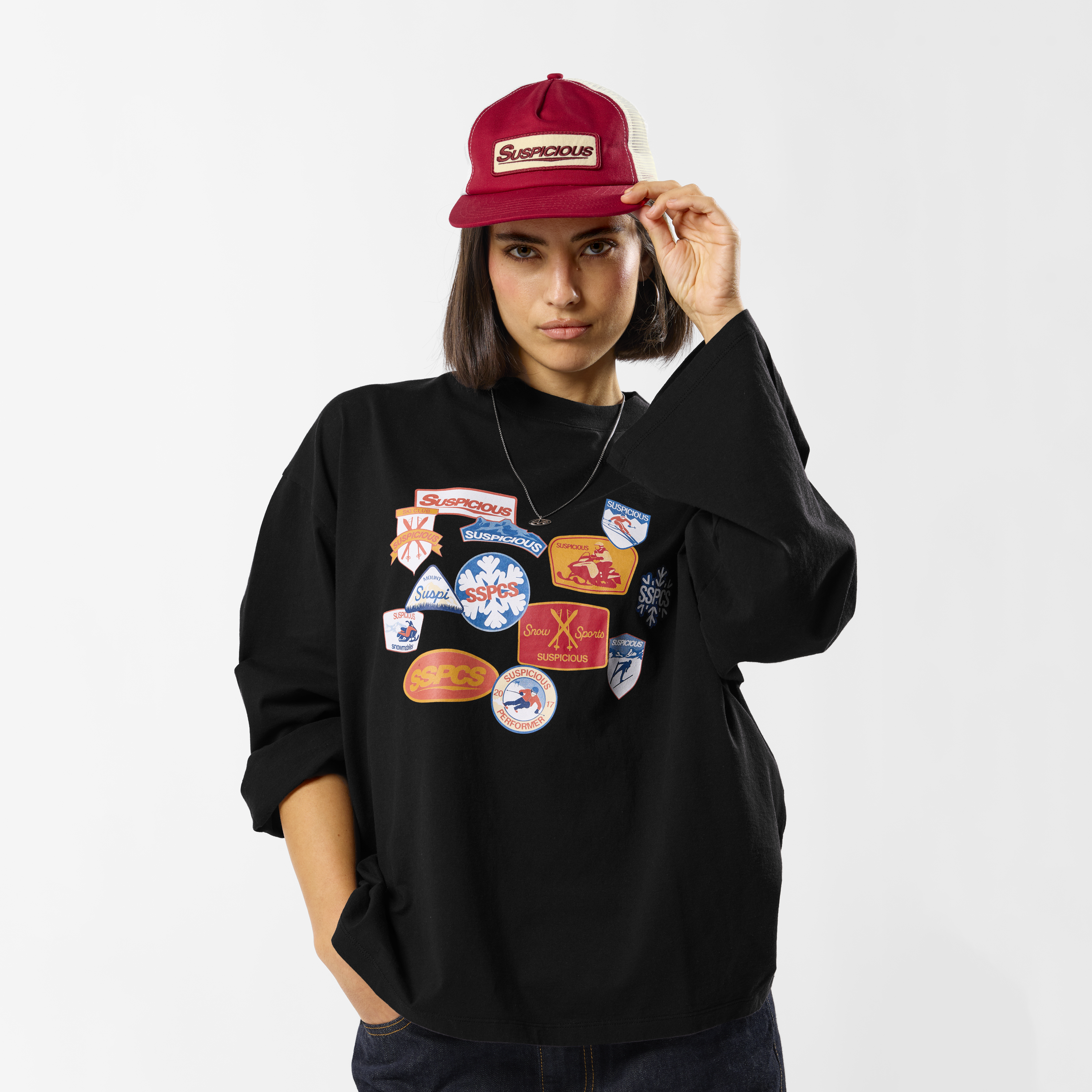 Suspicious Antwerp Winter3 / Patchwork Longsleeve - Black