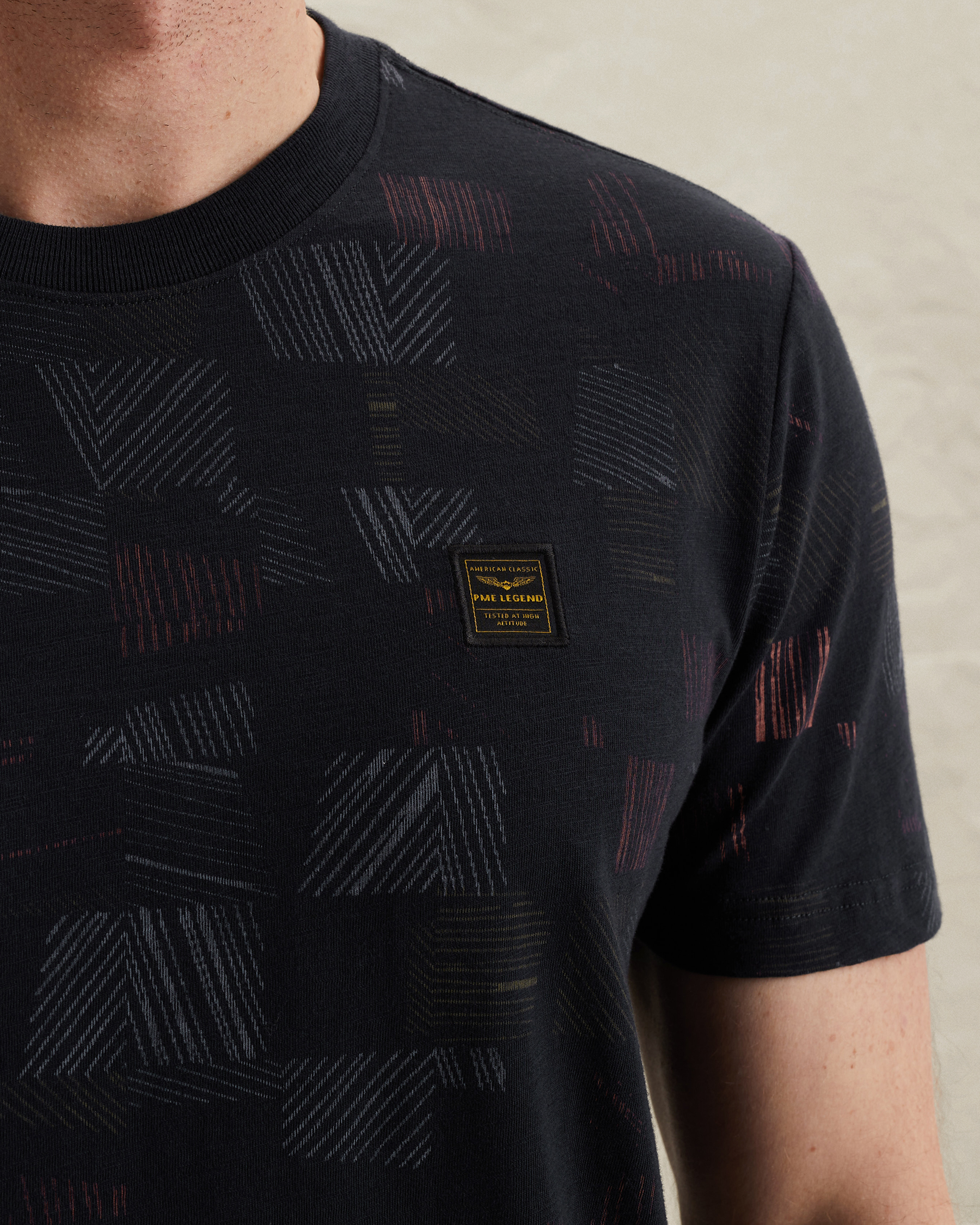 PME Legend T-shirt with allover print and slub effectx