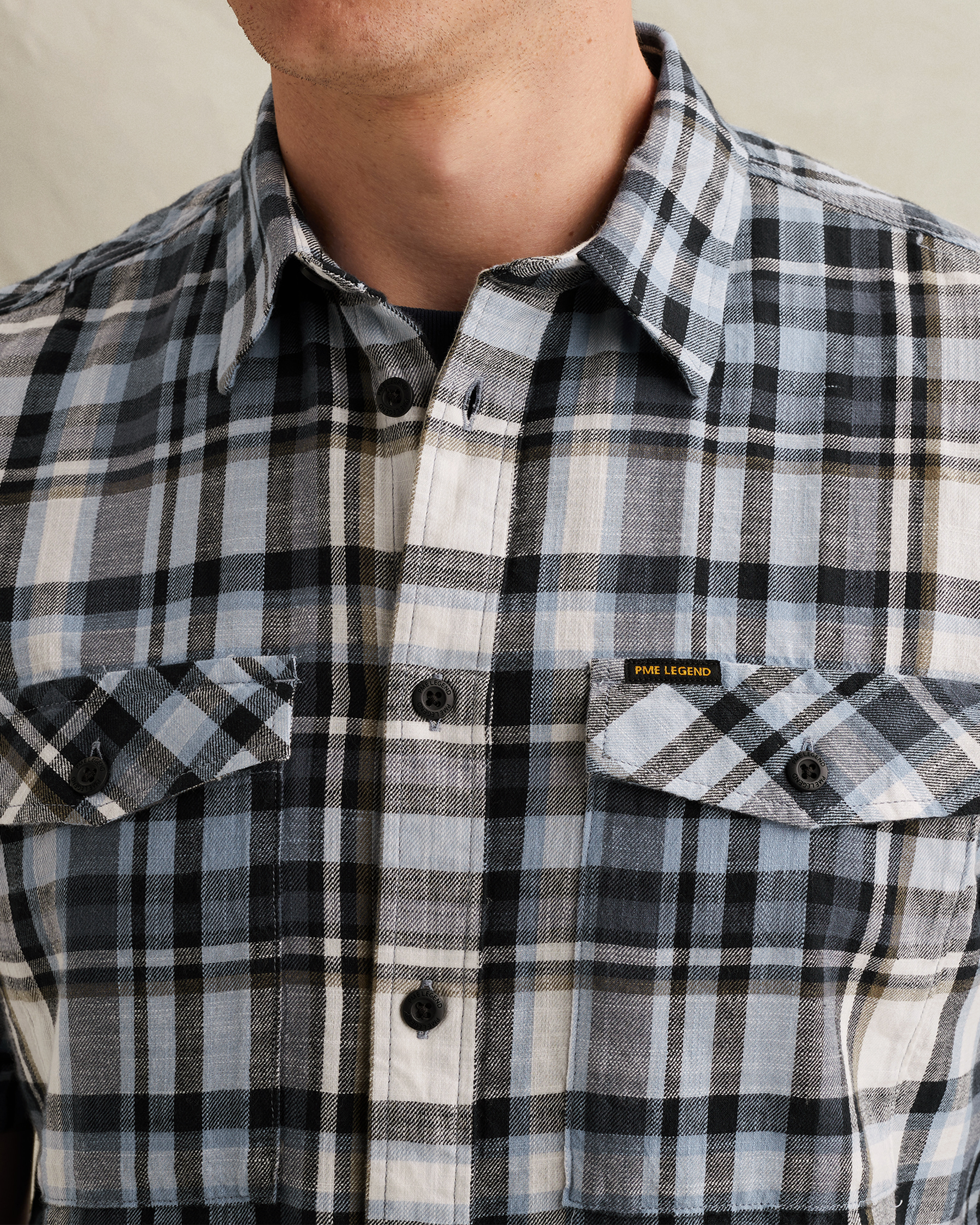 PME Legend Shirt with chest pockets and short sleevesx