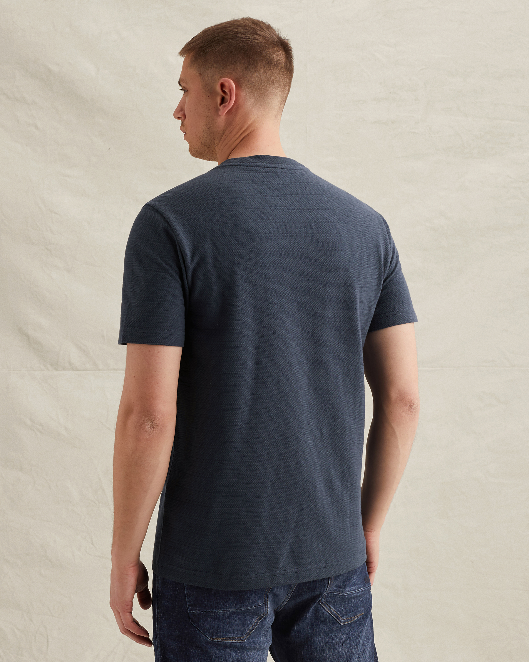 PME Legend T-shirt with jacquard stripe patternx