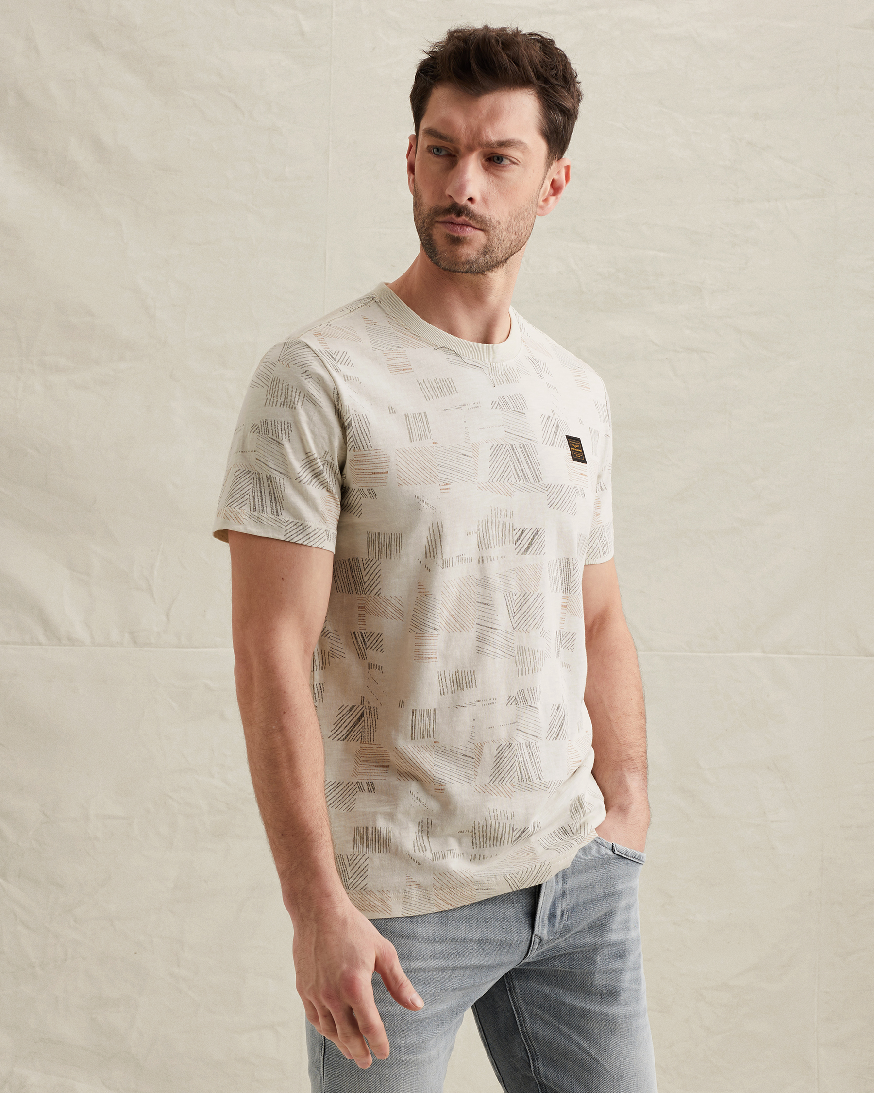 PME Legend T-shirt with allover print and slub effectx