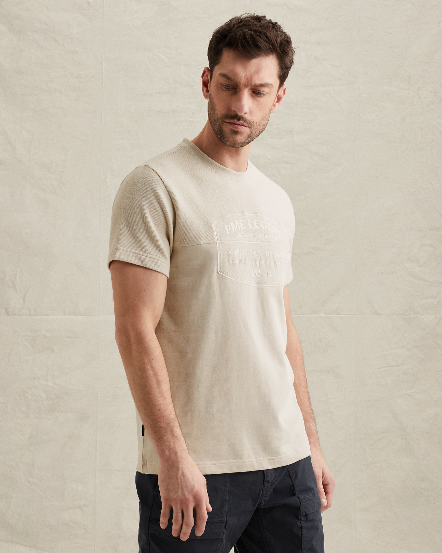 PME Legend T-shirt in a material blend with artworkx
