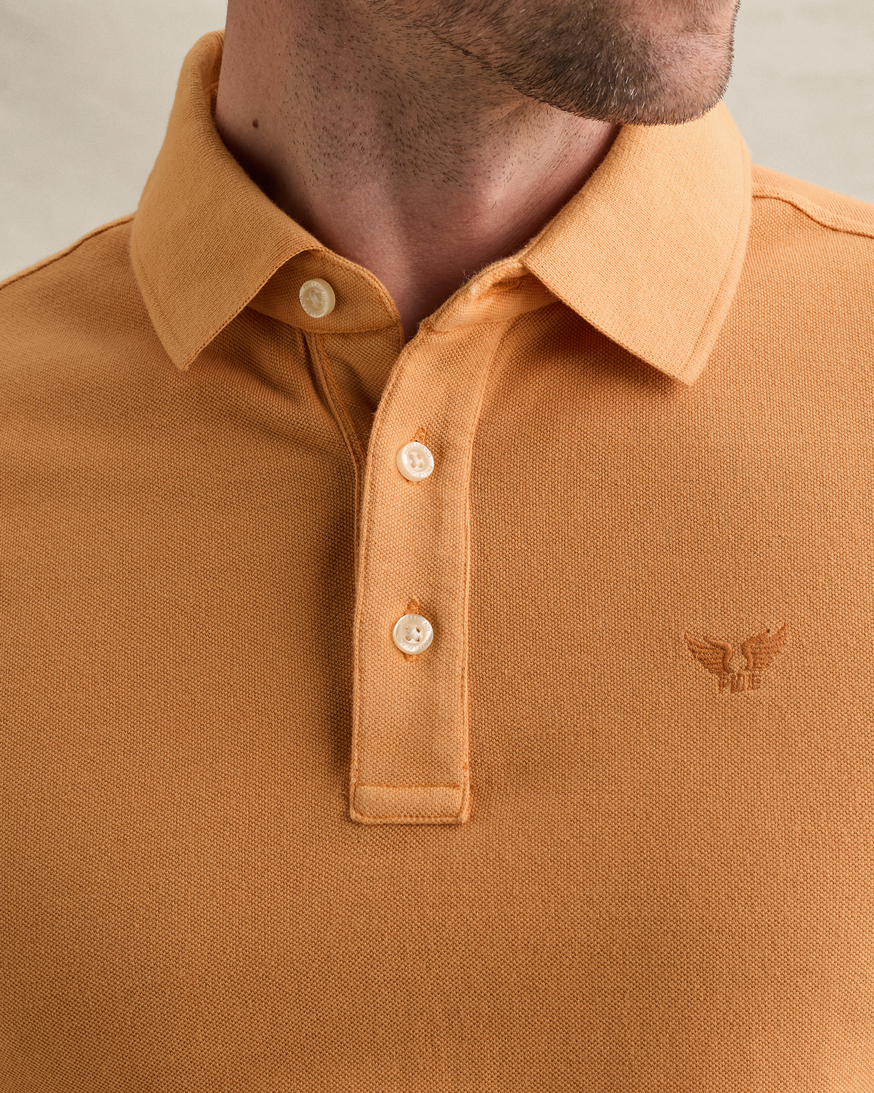 PME Legend Polo shirt with garment-dye wash in piquéx