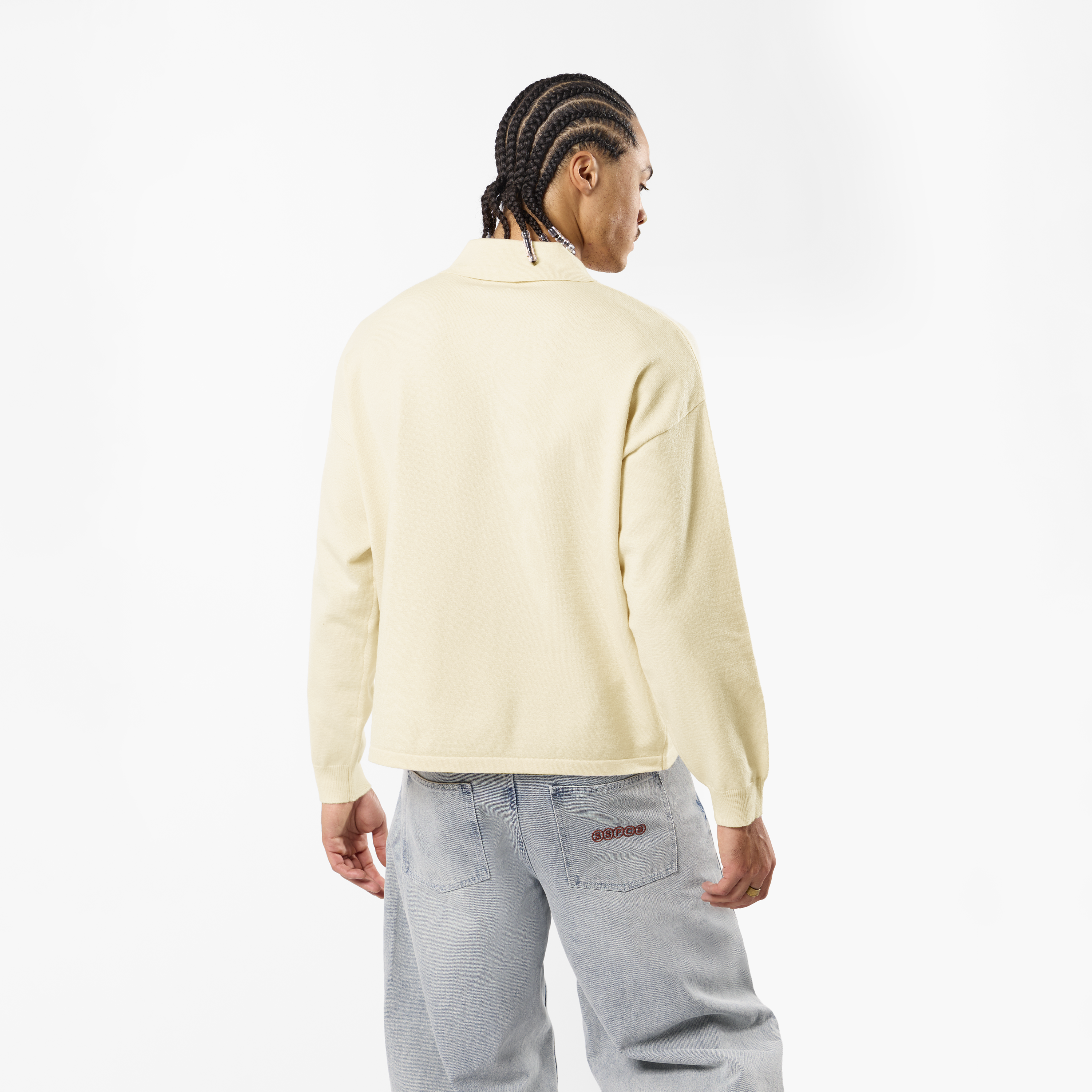 Suspicious Antwerp Winter3 / Icon Knitted Longsleeve Polo - Natural