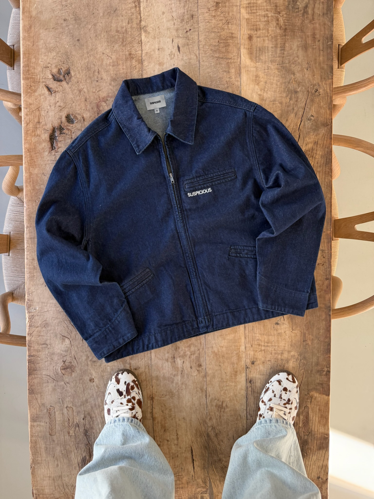 Suspicious Antwerp PL / Lola Denim Zip-Up Jacket - Indigo
